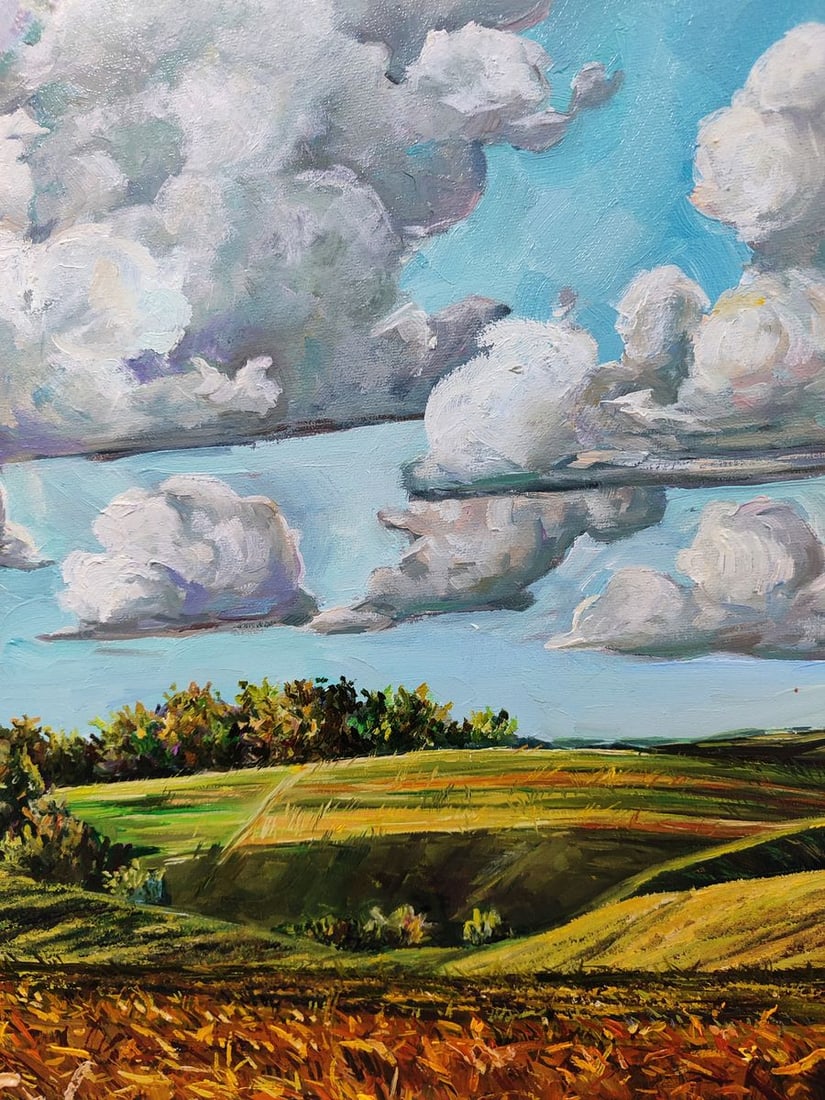 Oil painting Warm day in mountains Oksana Sklym - 5