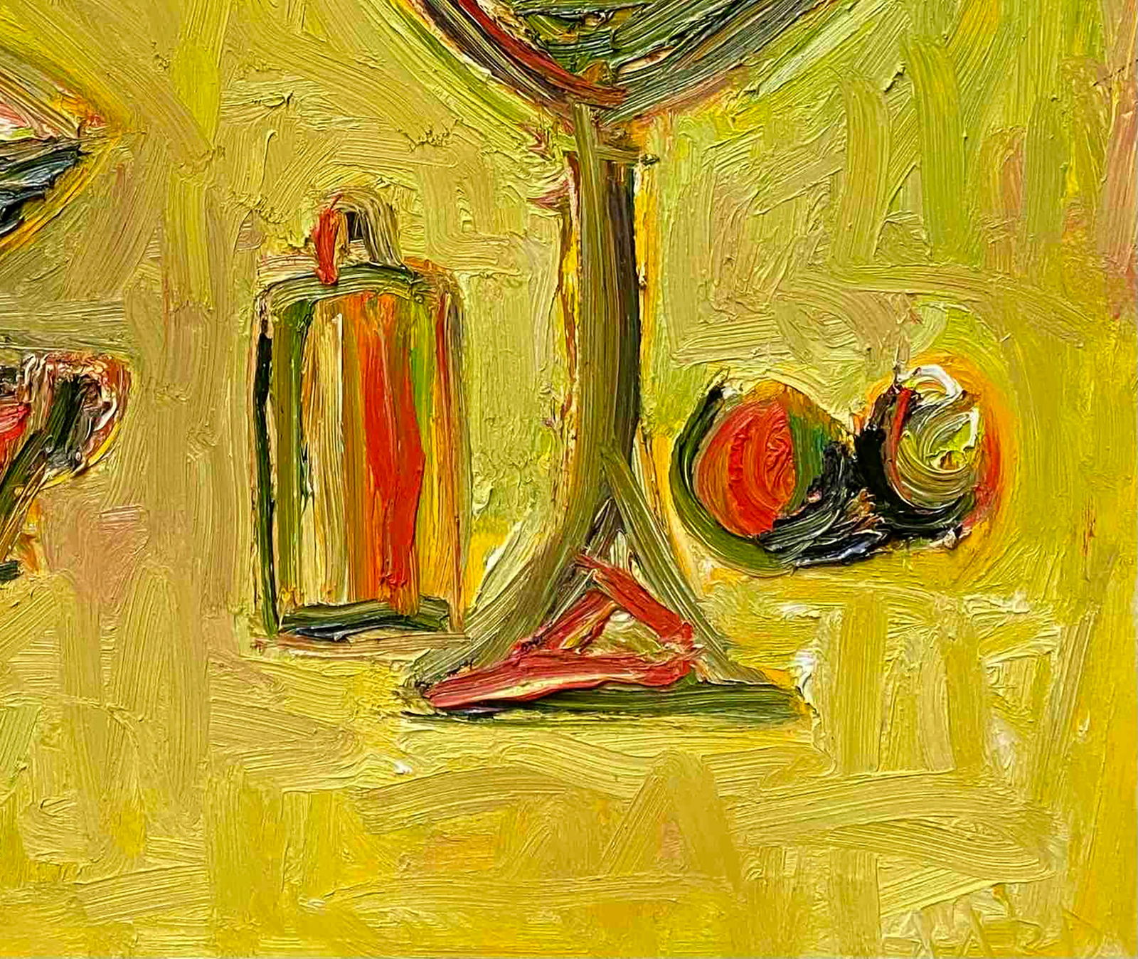 Oil painting Still life on a yellow background Anatoly Lavrenko - 5