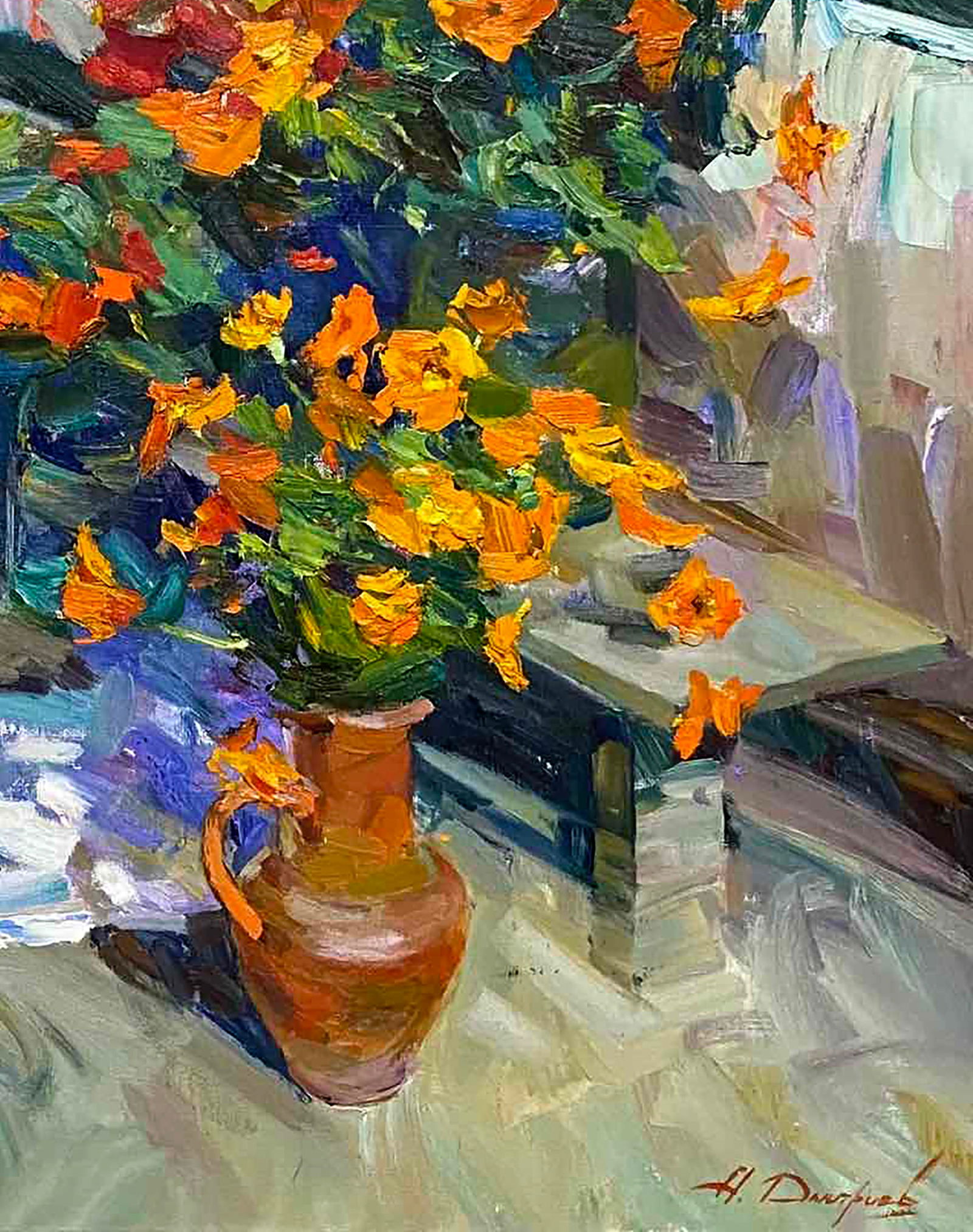 Oil painting Morning flowers Alexey Dmitriev - 5