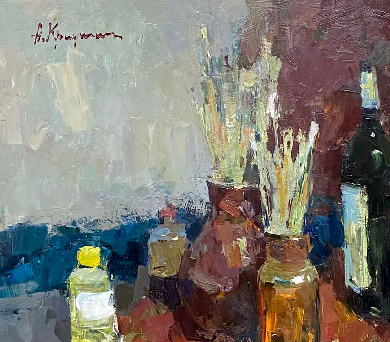 Oil painting In the workshop Alexander Kriushin - 2