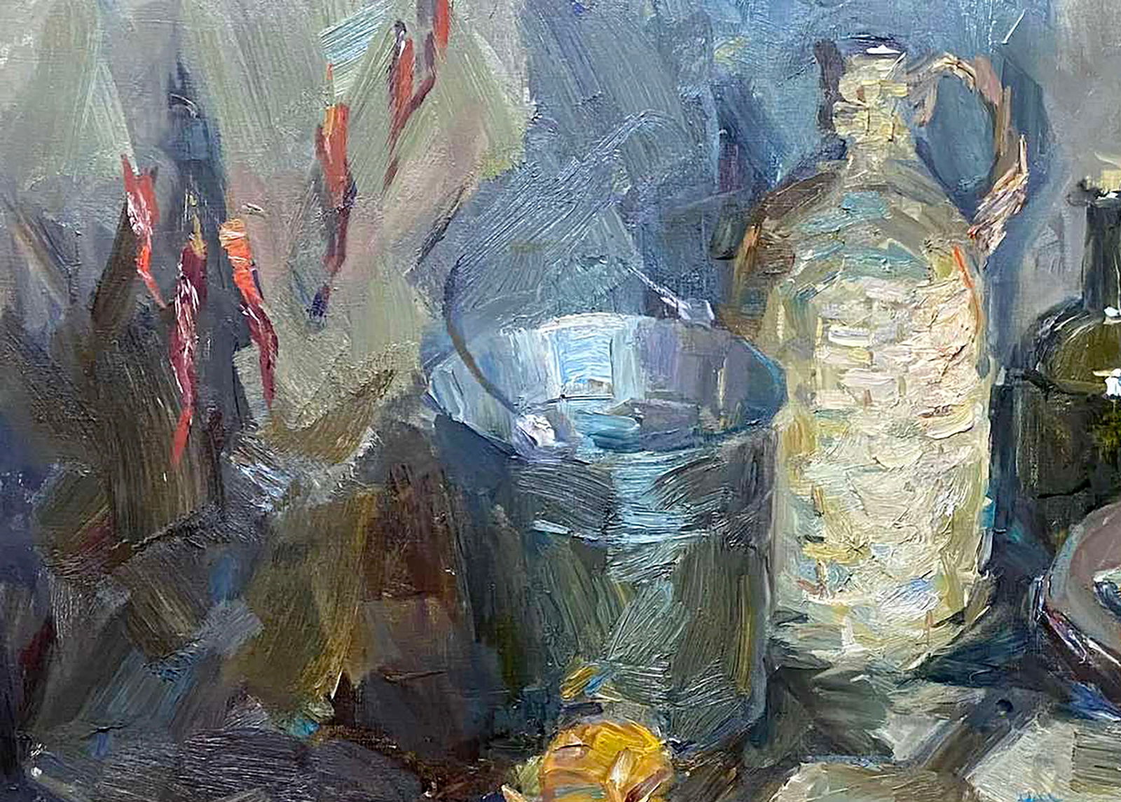 Oil painting Still life with fish Vladimir Kovalev - 2