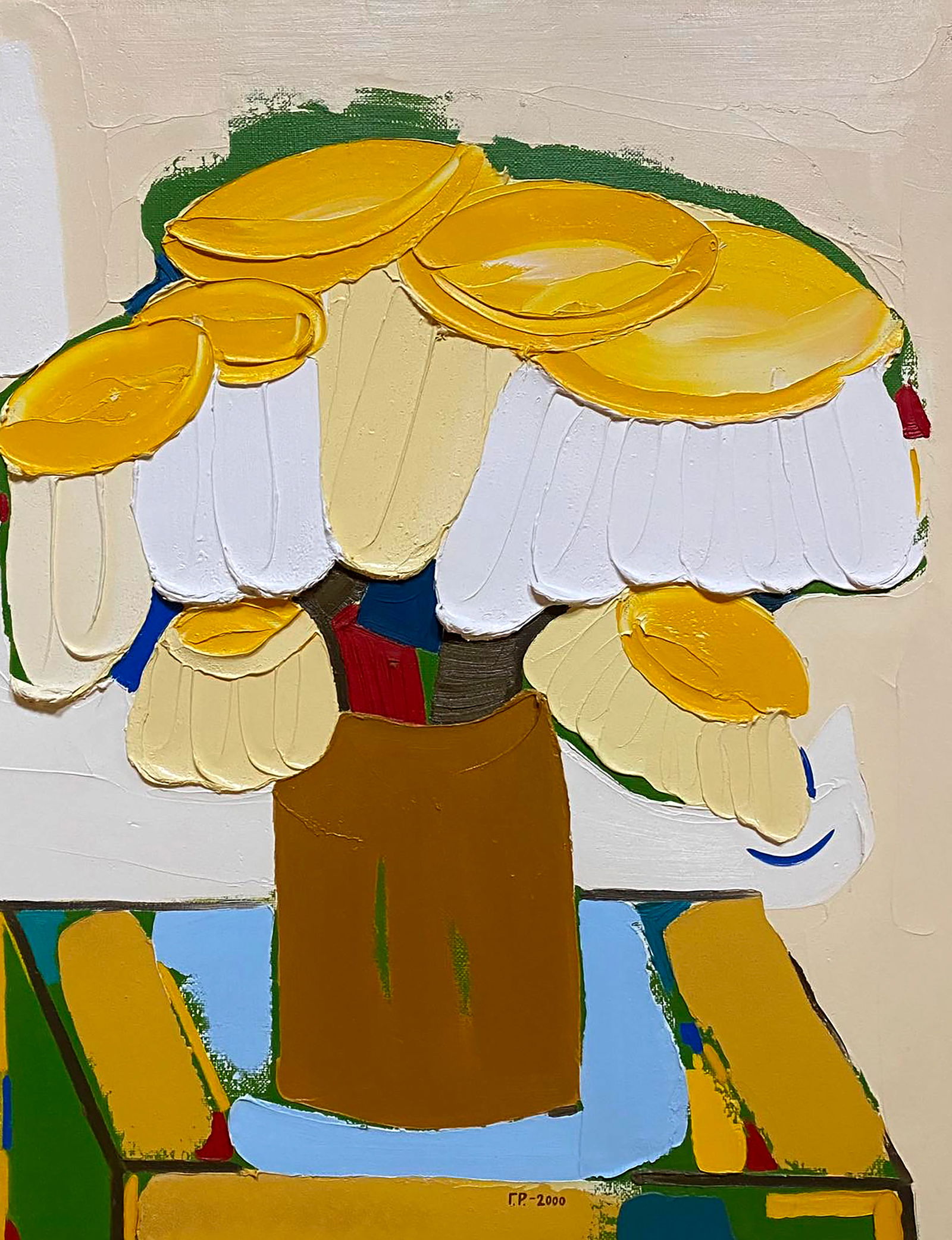 Oil painting Summer motive Halyna Ridna: Title: Oil painting Summer motive Halyna Ridna Description: 52POLT Painter: Halyna Ridna Size: 80x64 cm/31.49x25.19 inches Components: oil, canvas Original painting CONDITION: excellent ARTIST: Ridna