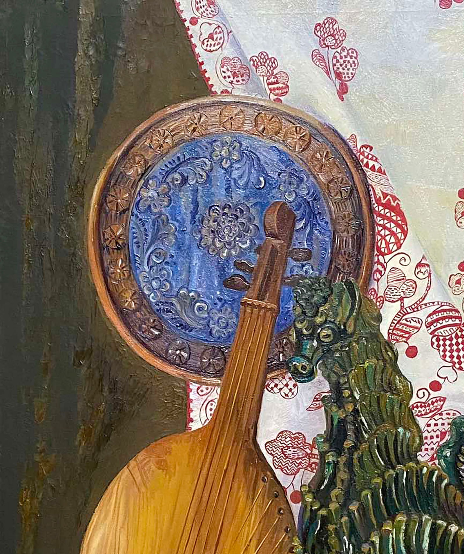 Oil painting Still life with bandura Vladimir Deryabin - 2