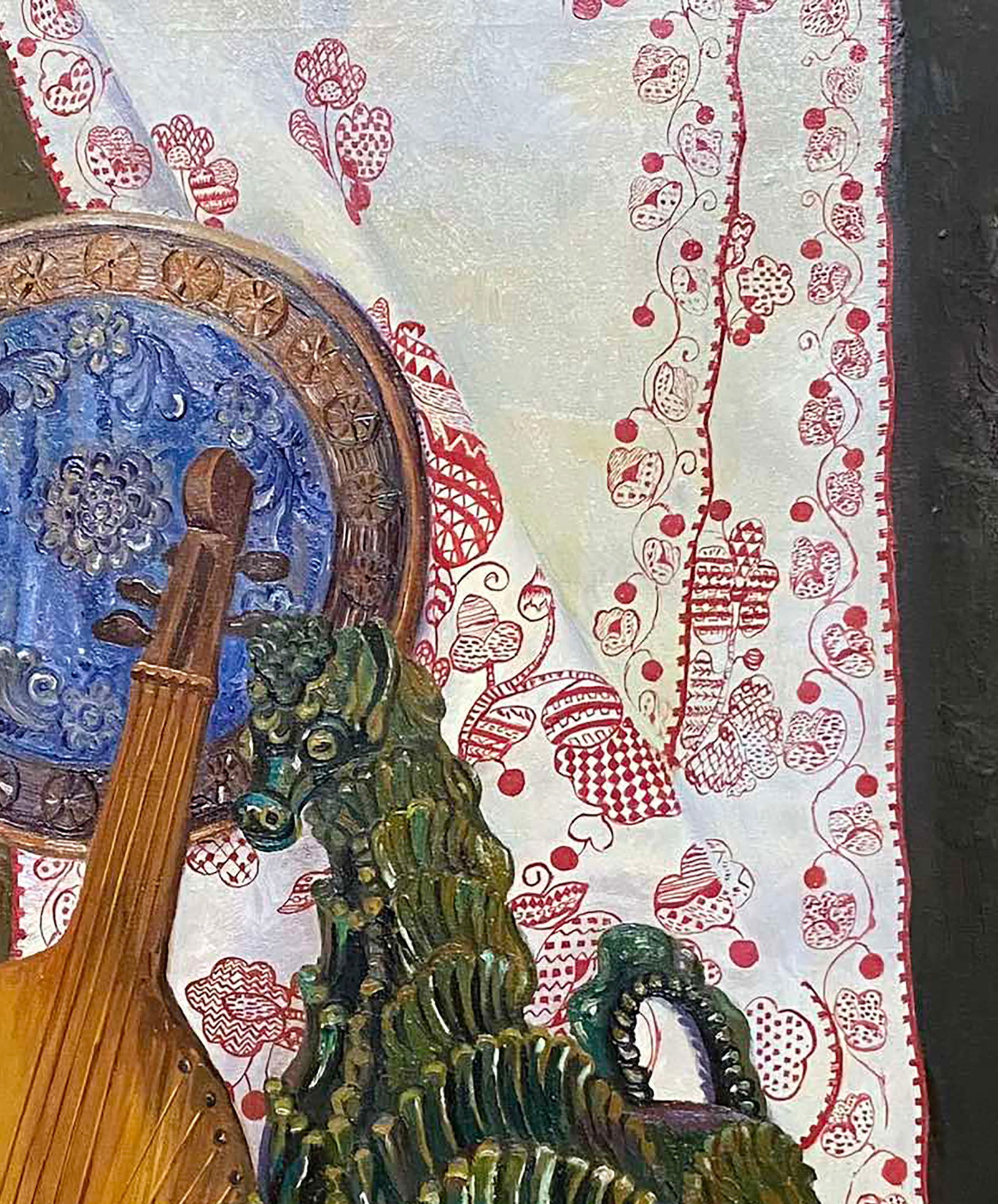 Oil painting Still life with bandura Vladimir Deryabin - 3