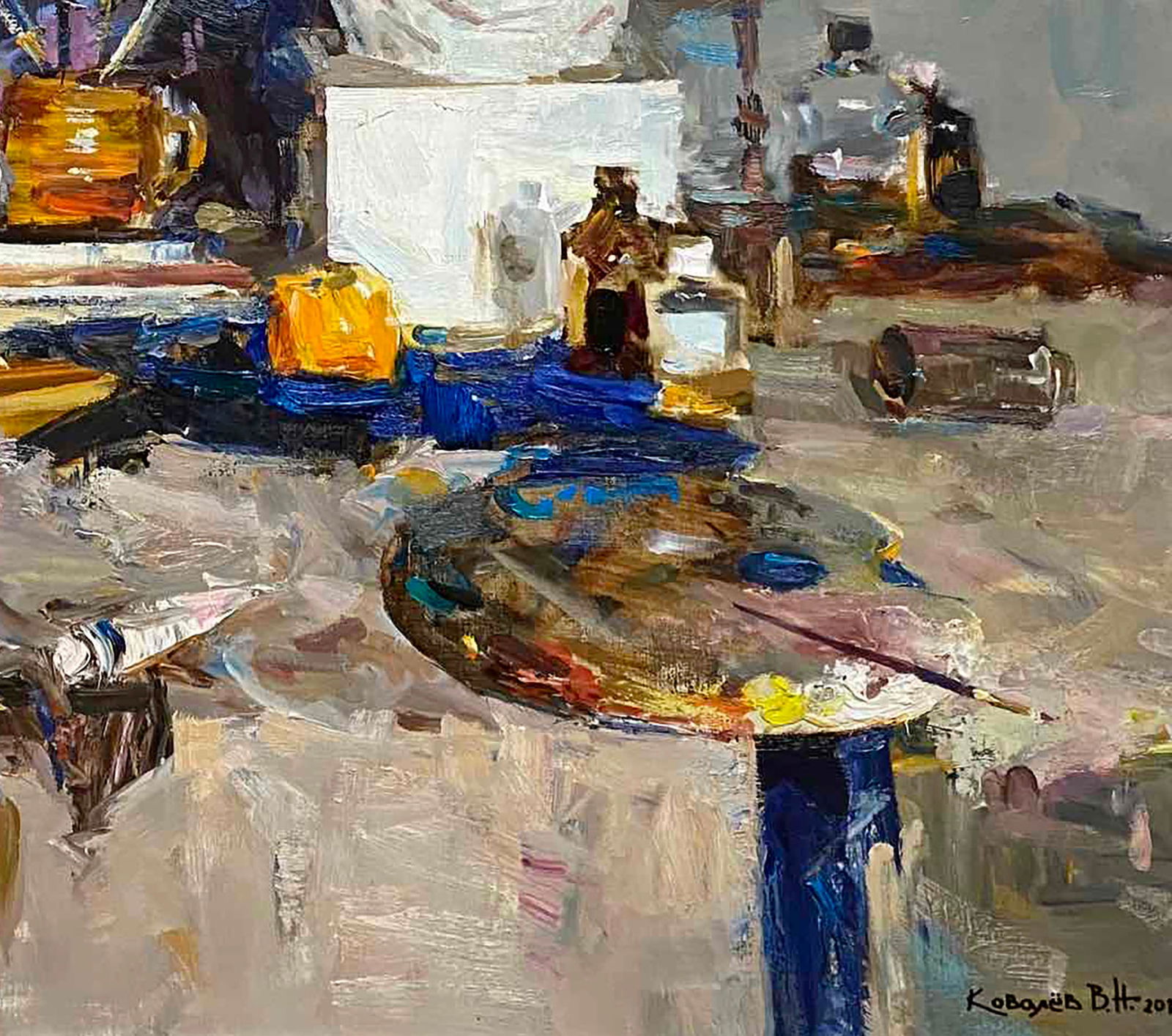 Oil painting In a workshop Vladimir Kovalev - 5