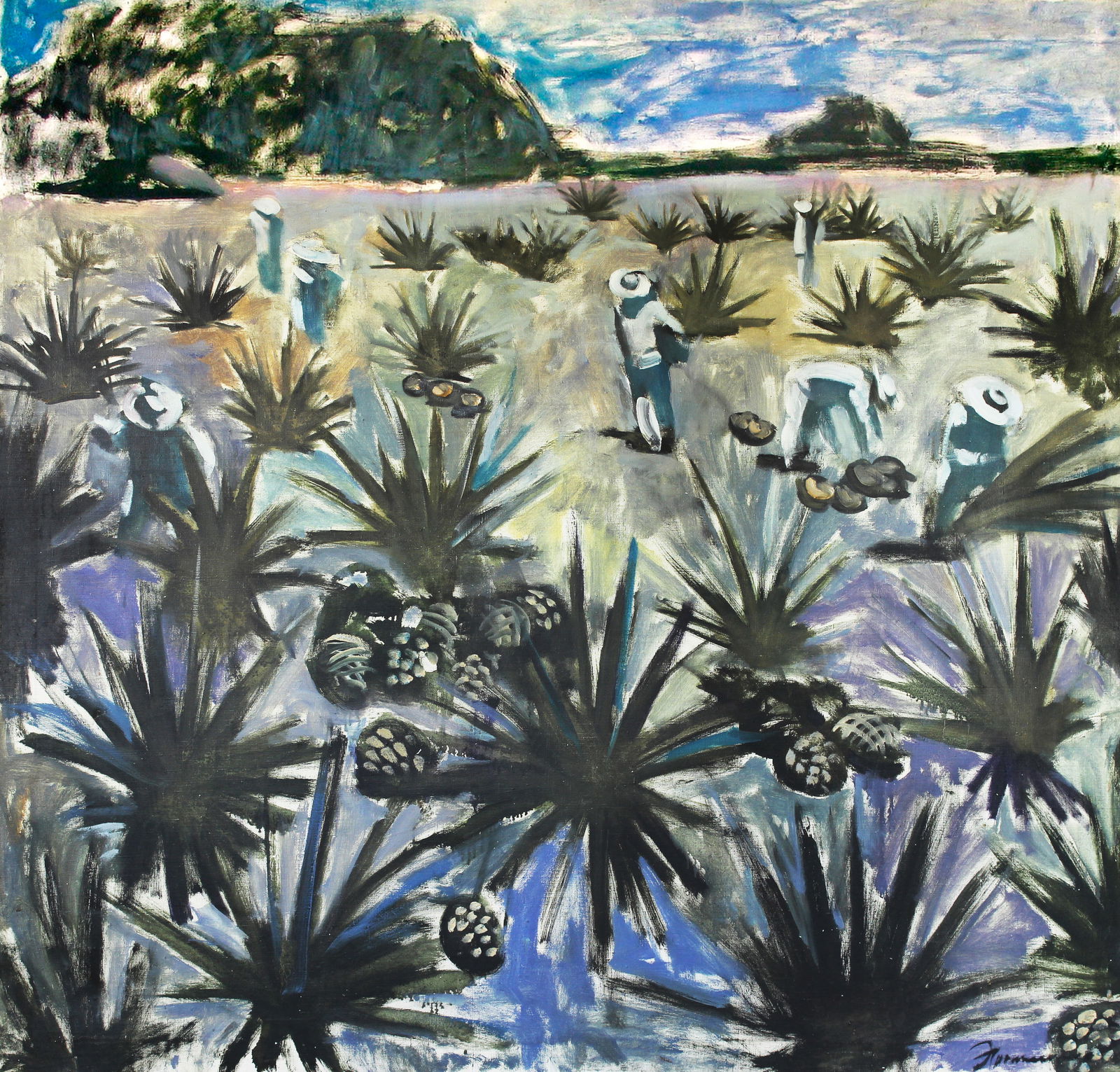 Oil painting ANANAS Ed Potapenkov: Title: Oil painting ANANAS Ed Potapenkov Description: 4POTAP Painter: Ed Potapenkov Size: 150x160 cm/59.05x62.99 inches Components: oil, canvas Original painting CONDITION: excellent ARTIST: Ed Potape