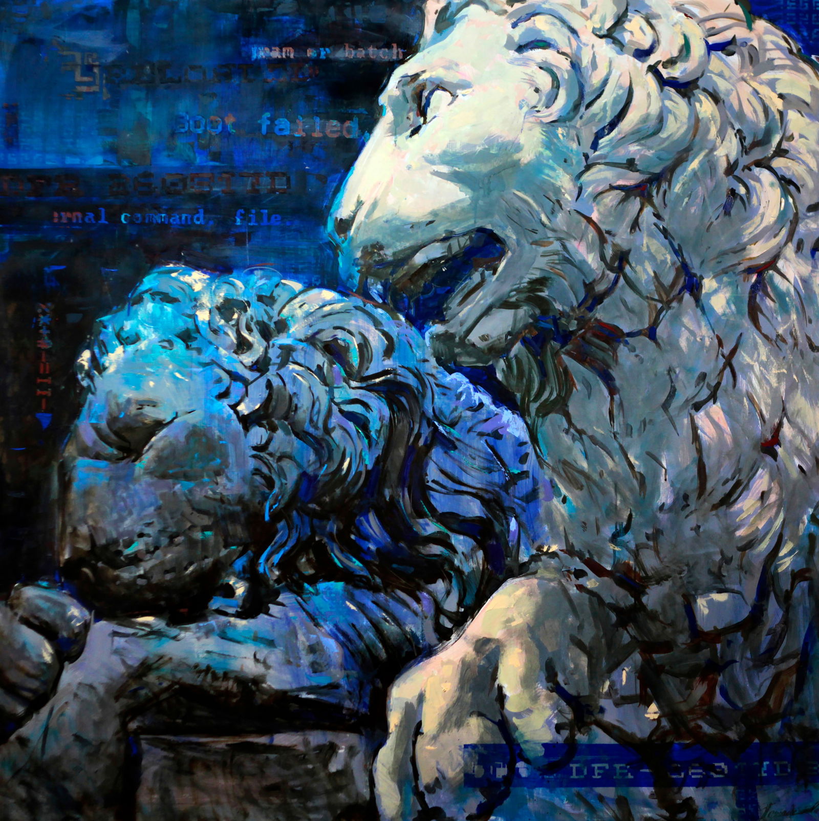 Oil painting Guards Ed Potapenkov: Title: Oil painting Guards Ed Potapenkov Description: 18POTAP Painter: Ed Potapenkov Size: 150x150 cm/59.05x59.05 inches Components: oil, canvas Original painting CONDITION: excellent ARTIST: Ed Potap