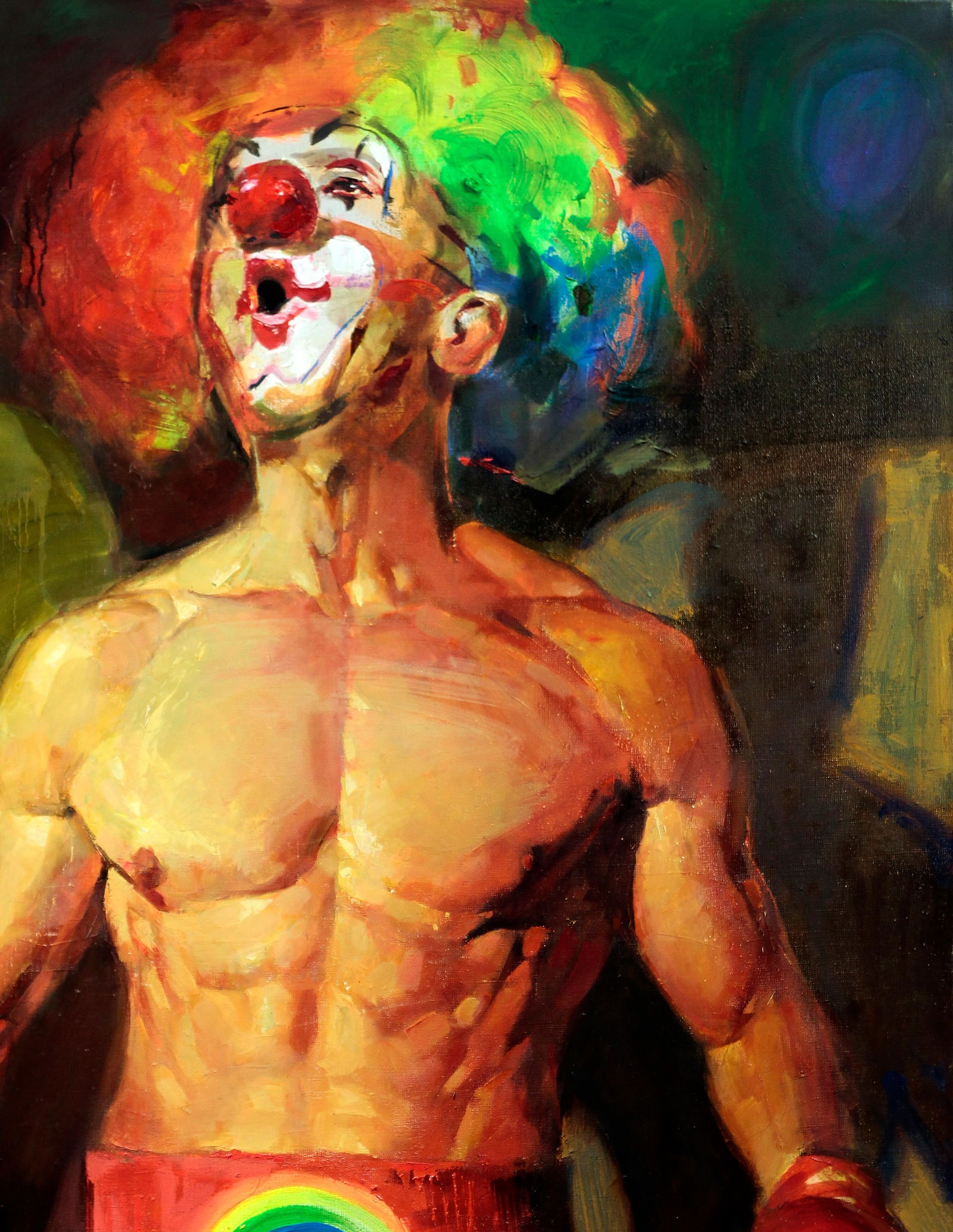 Oil painting Red cloun Ed Potapenkov - 3