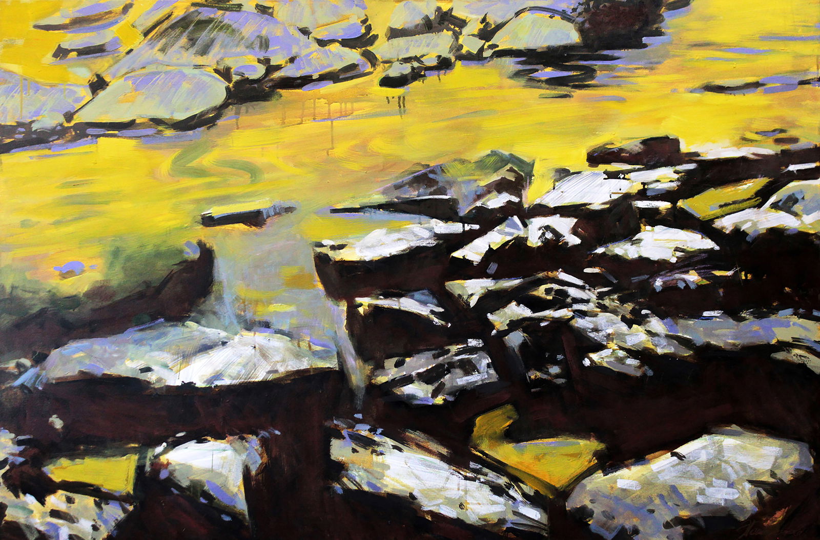 Oil painting Stones Ed Potapenkov: Title: Oil painting Stones Ed Potapenkov Description: 39POTAP Painter: Ed Potapenkov Size: 150x100 cm/59.05x39.37 inches Components: oil, canvas Original painting CONDITION: excellent ARTIST: Ed Potap