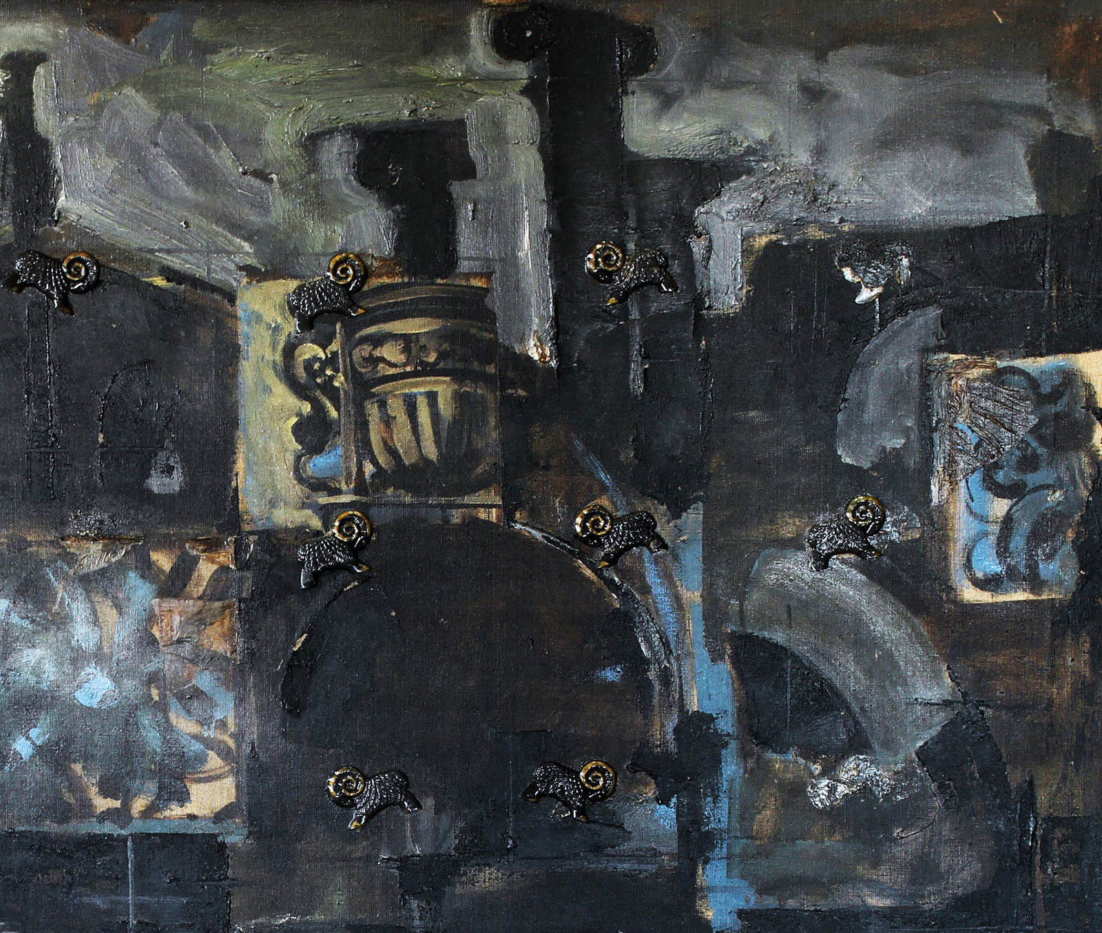 Oil painting City under siege Ed Potapenkov - 3