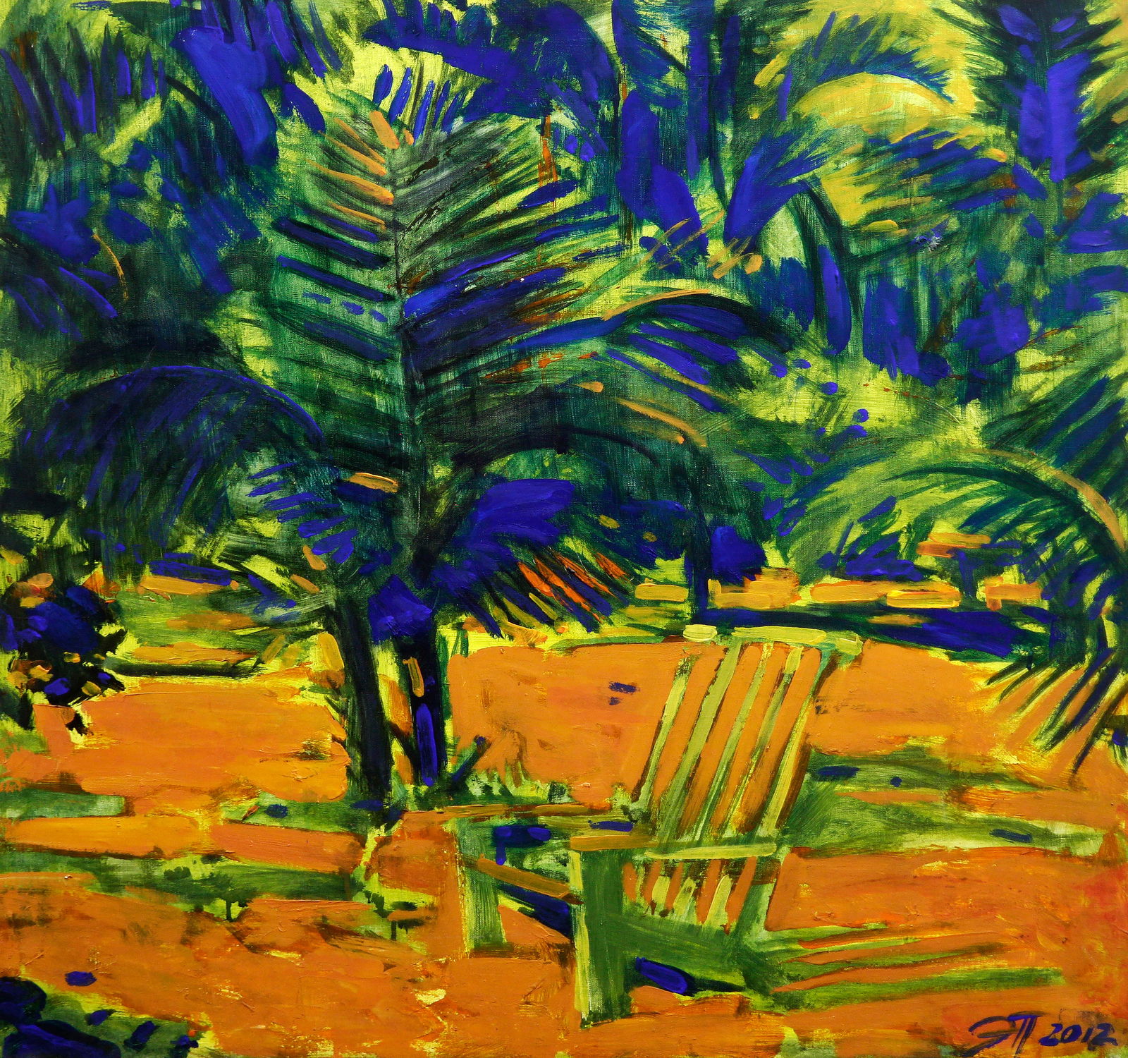 Oil painting Tropic Ed Potapenkov: Title: Oil painting Tropic Ed Potapenkov Description: 85POTAP Painter: Ed Potapenkov Size: 75x70 cm/29.52x27.55 inches Components: oil, canvas Original painting CONDITION: excellent ARTIST: Ed Potapen