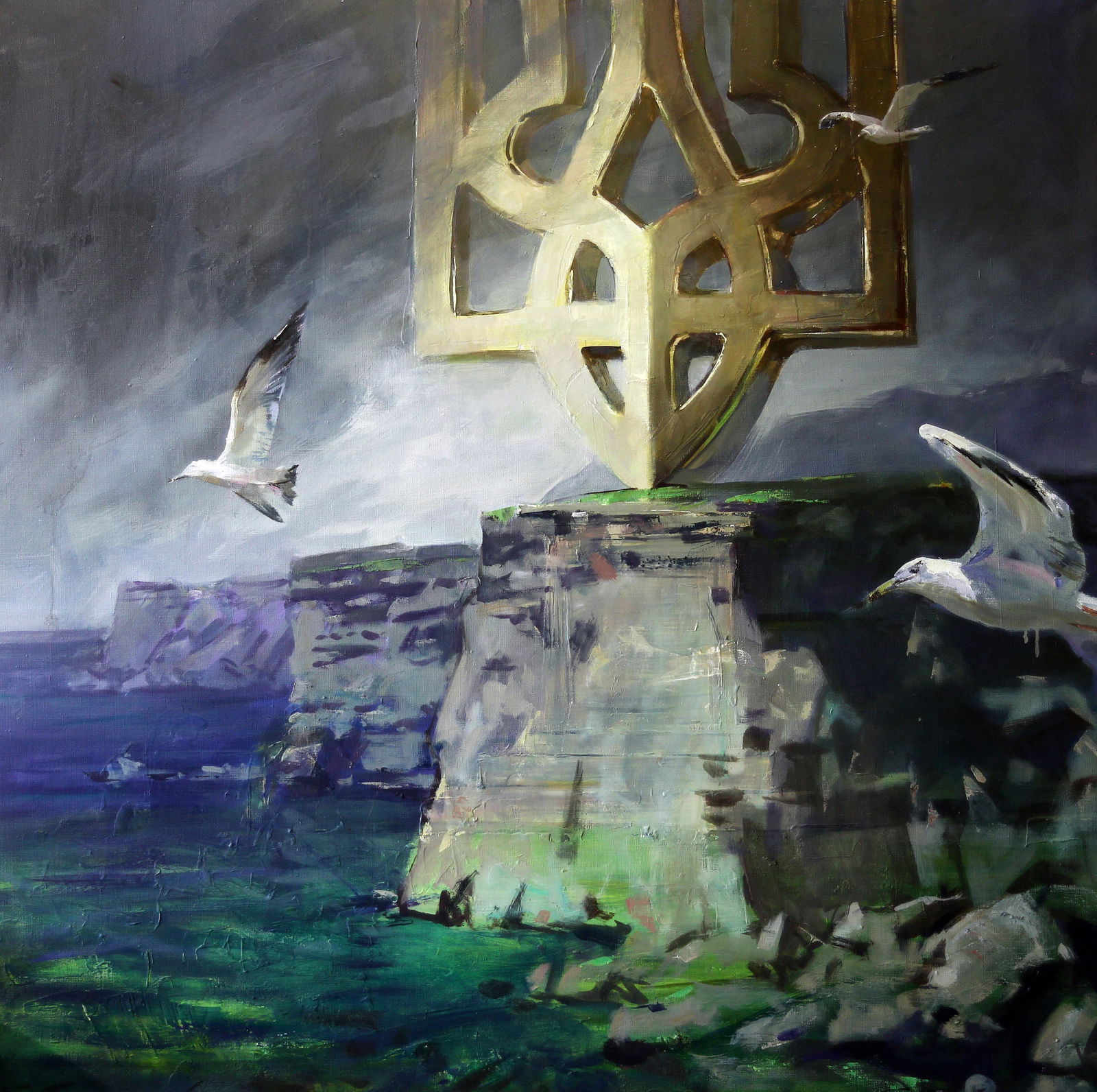 Oil painting South coast Ed Potapenkov: Title: Oil painting South coast Ed Potapenkov Description: 89POTAP Painter: Ed Potapenkov Size: 100x100 cm/39.37x39.37 inches Components: oil, canvas Original painting CONDITION: excellent ARTIST: Ed