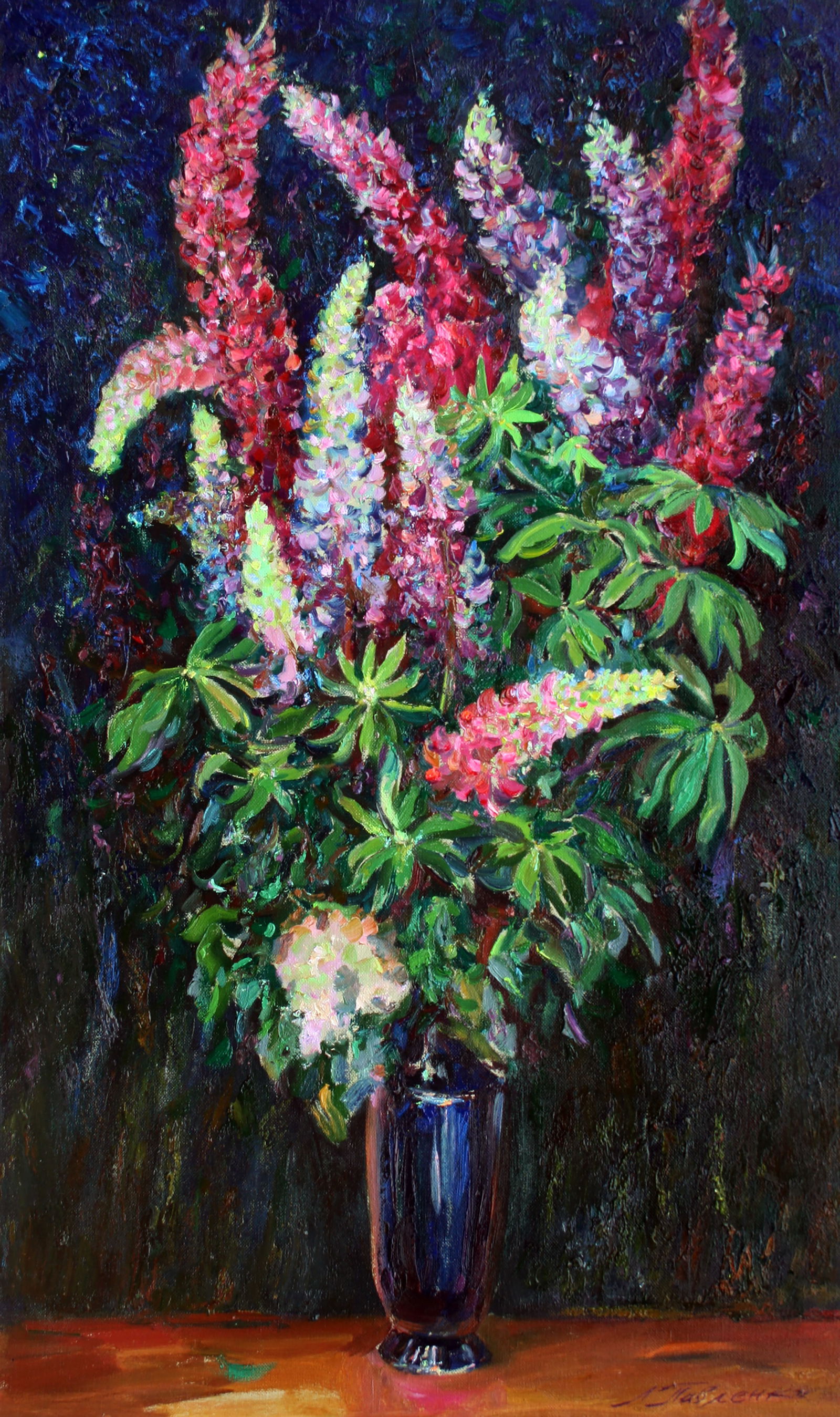 Oil painting Lupine flavors Leonid Pavlenko: Title: Oil painting Lupine flavors Leonid Pavlenko Description: 1PAVL Painter: Leonid Pavlenko Size: 90x60 cm/35.43x23.62 inches Components: oil, canvas Original painting CONDITION: excellent ARTIST: