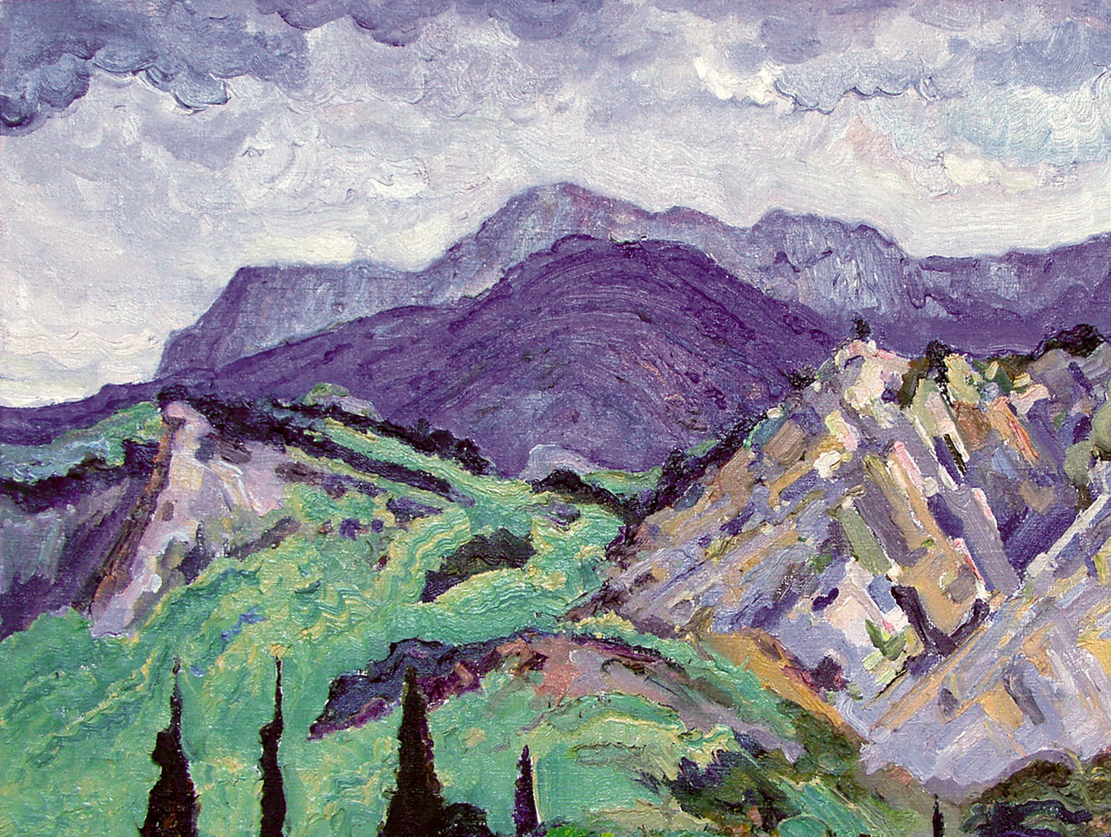 Oil painting Spring in the mountains Leonid Pavlenko - 2