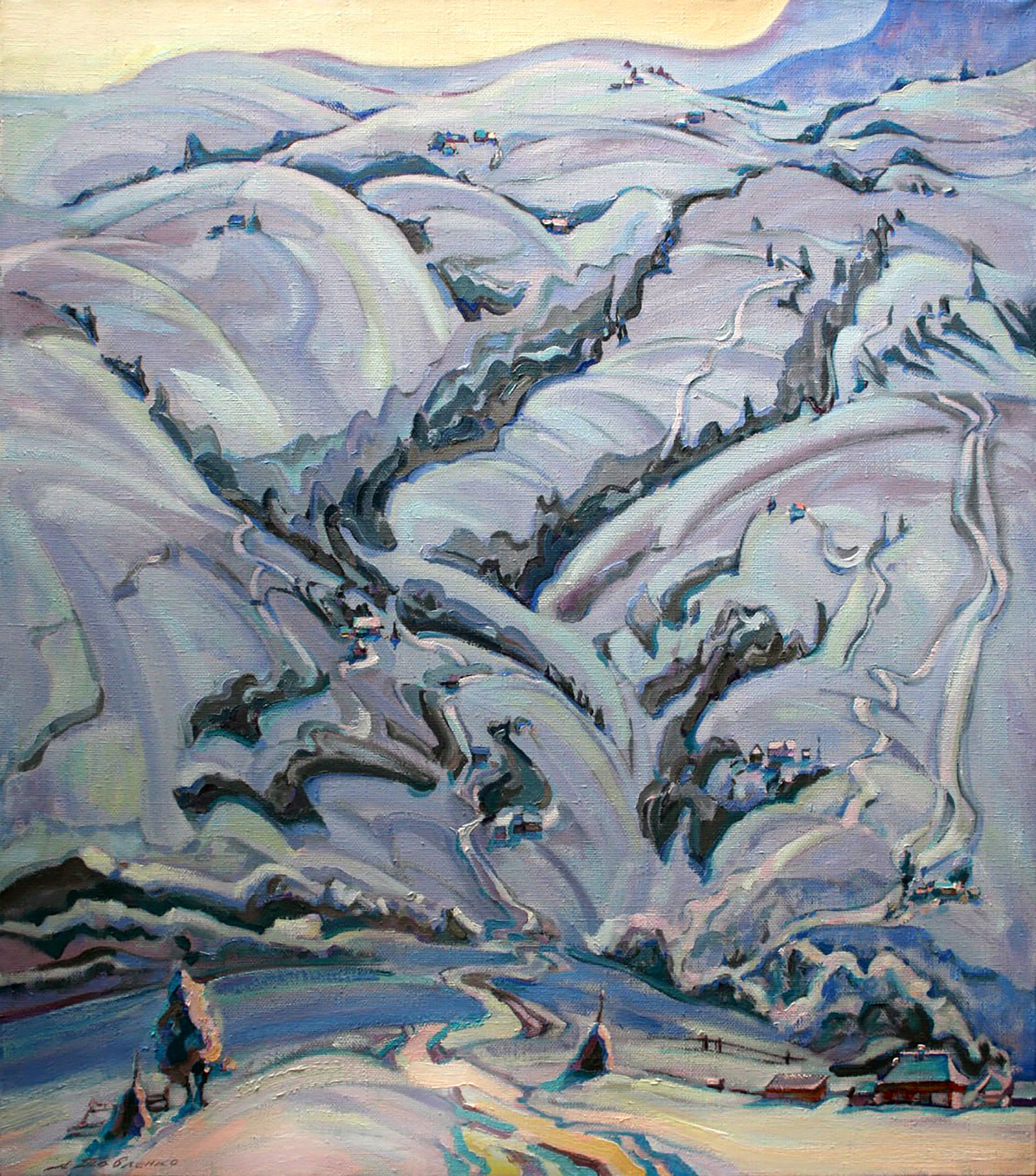 Oil painting Mountain patterns Leonid Pavlenko (1 of 5)