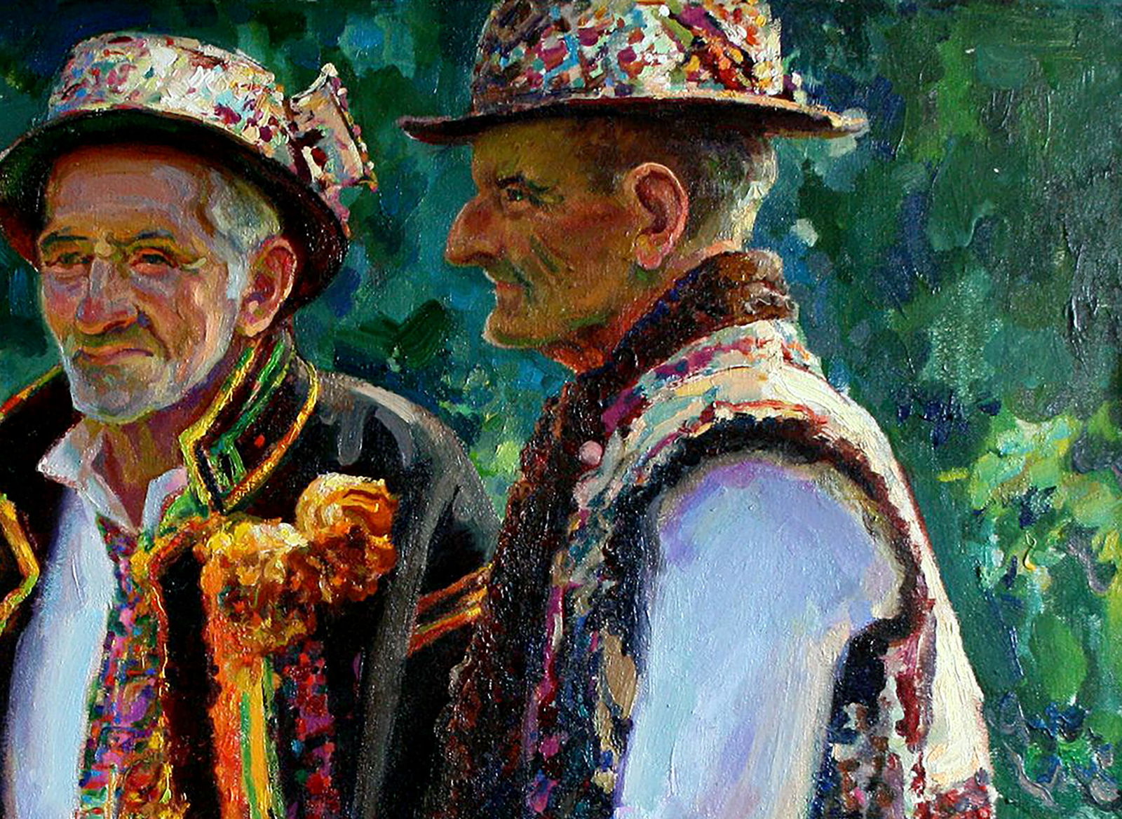 Oil painting Two Hutsuls Leonid Pavlenko - 3