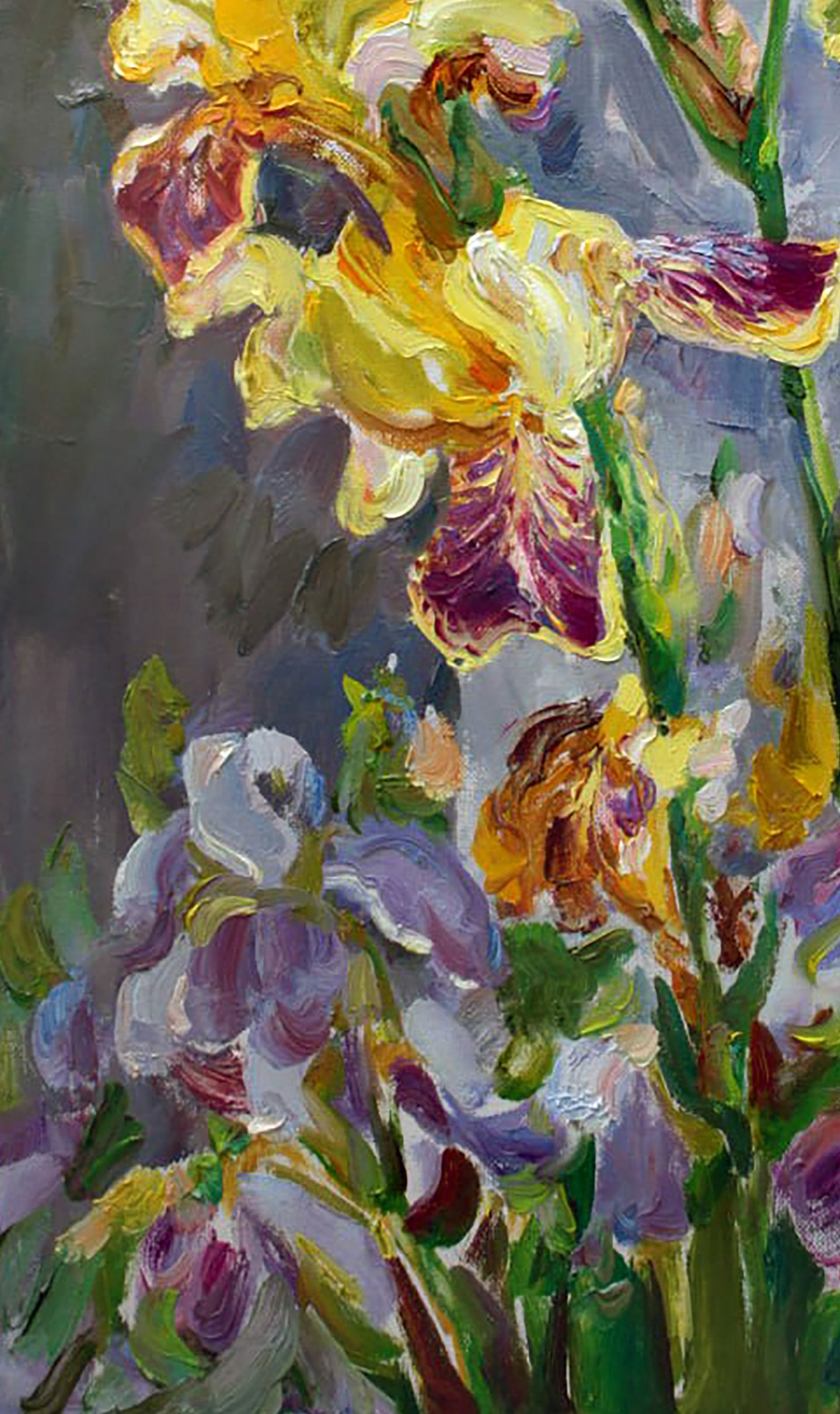 Oil painting Yellow irises Leonid Pavlenko - 4