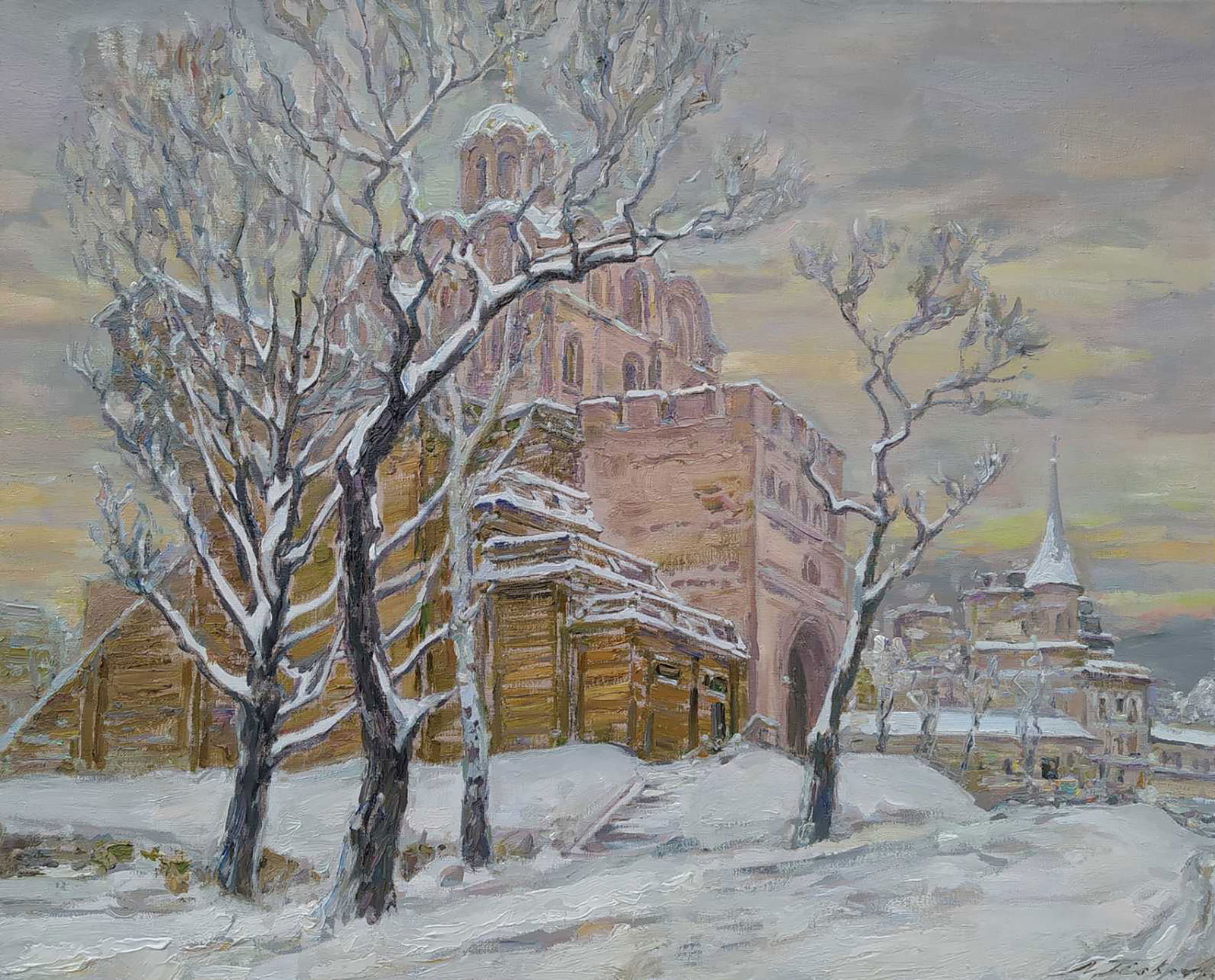 Oil painting Golden Gate Leonid Pavlenko: Title: Oil painting Golden Gate Leonid Pavlenko Description: 38PAVL Painter: Leonid Pavlenko Size: 60x80 cm/23.62x31.49 inches Components: oil, canvas Original painting CONDITION: excellent ARTIST: Bo