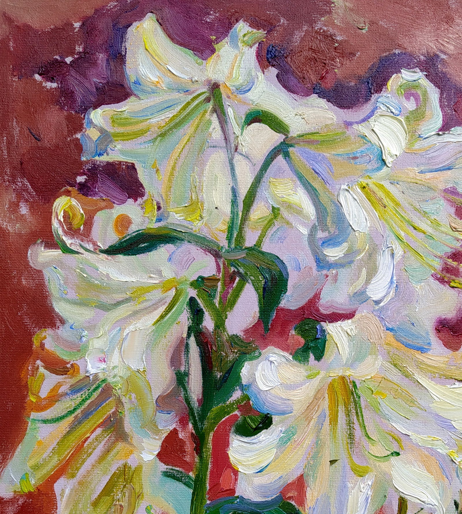 Oil painting Lilies Leonid Pavlenko - 2