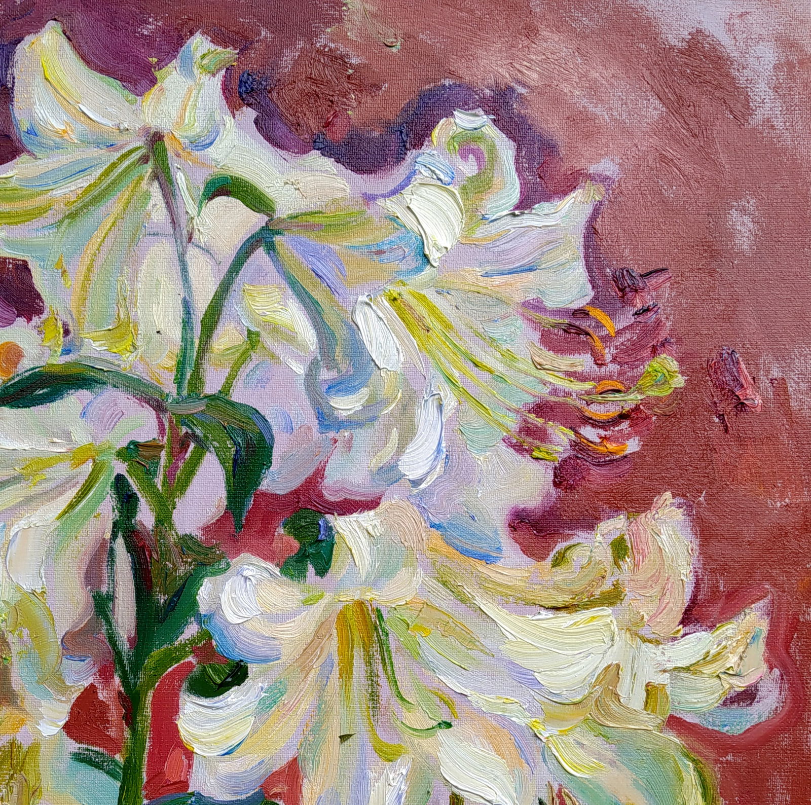 Oil painting Lilies Leonid Pavlenko - 3