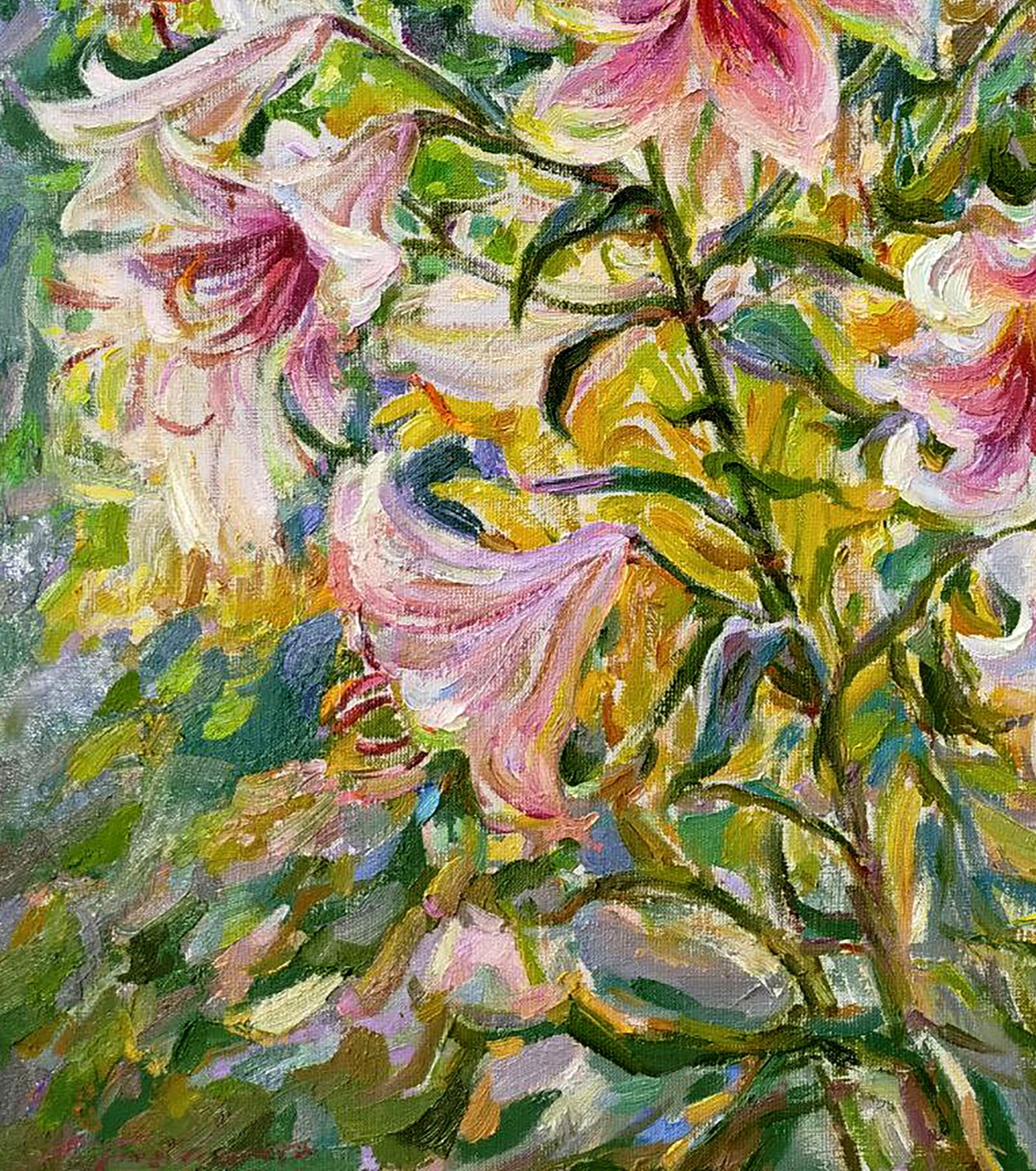 Oil painting Lilies are blooming Leonid Pavlenko - 4