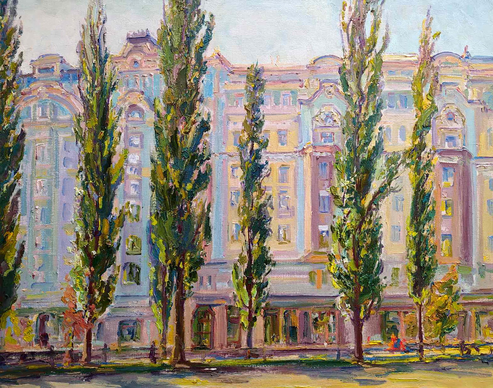Oil painting On the boulevard Leonid Pavlenko (1 of 5)