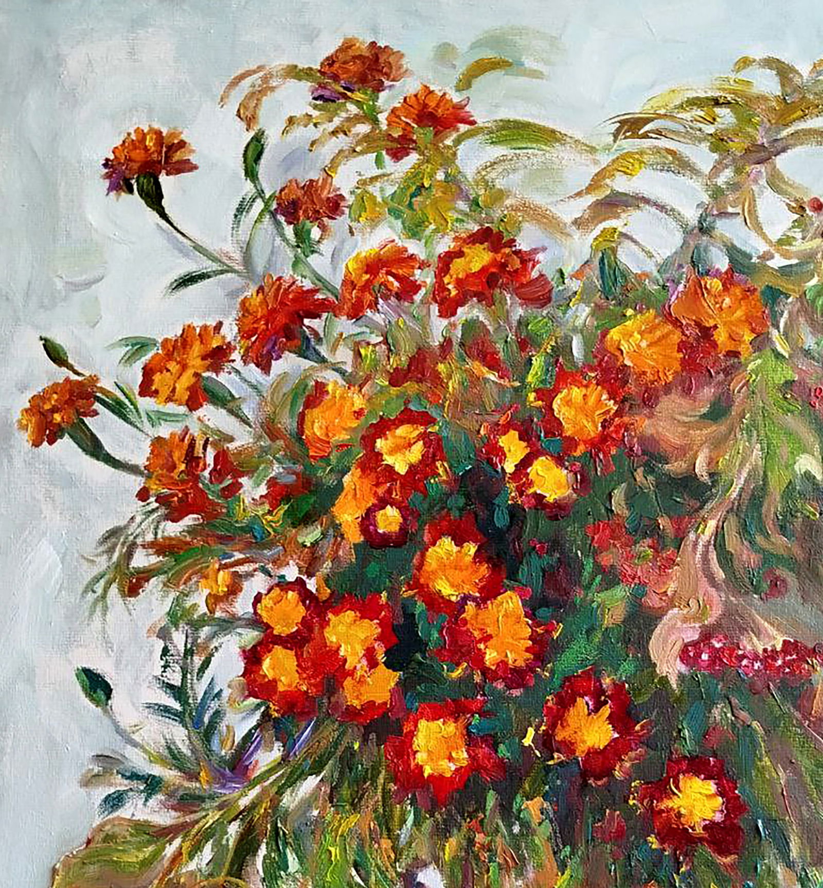 Oil painting Still life with marigolds Leonid Pavlenko - 2