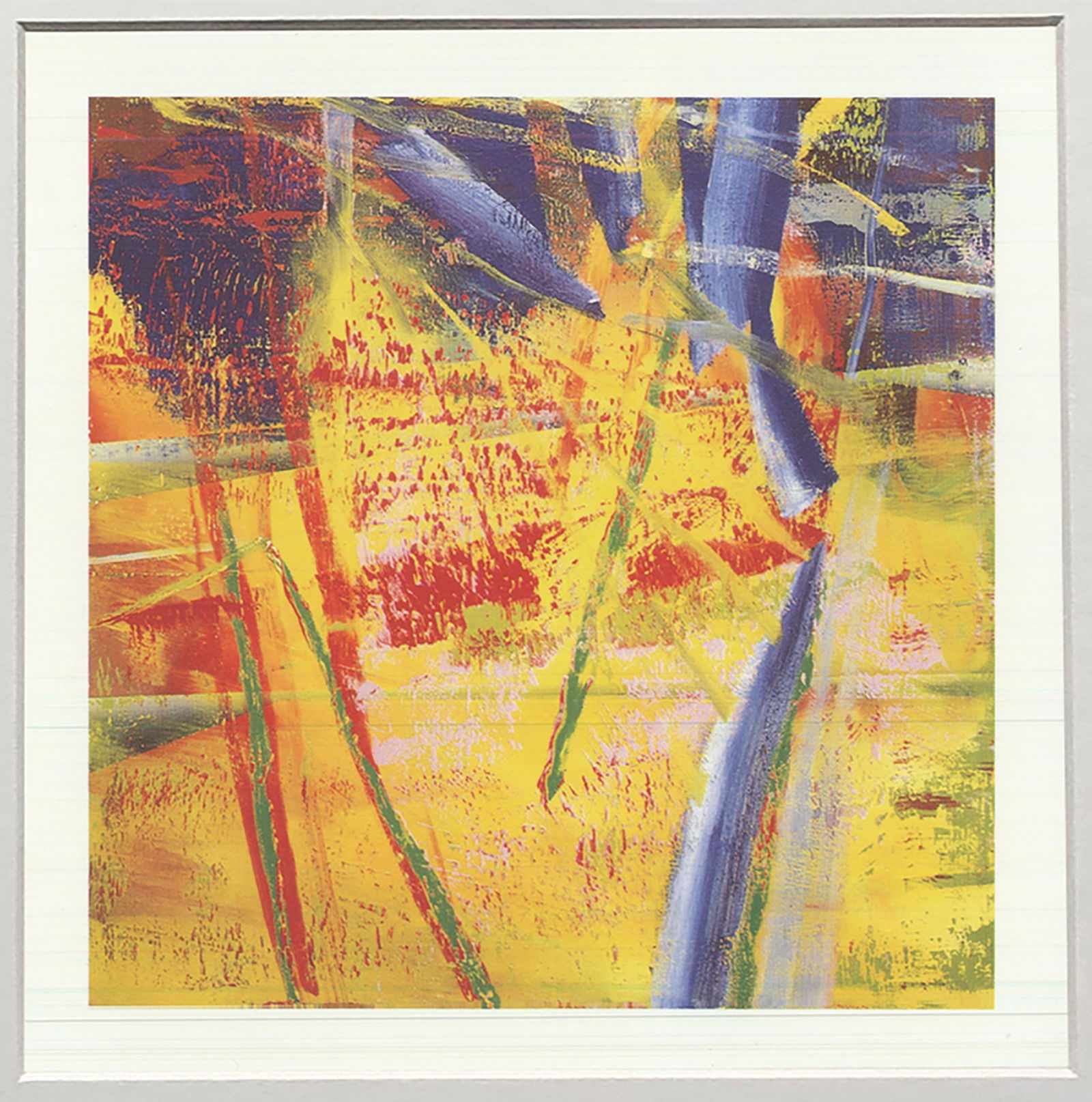 Gerhard Richter - Abstraktes Bild Nr. 525 - 1995 Offset Lithograph 6.5" x 4.75" - 2