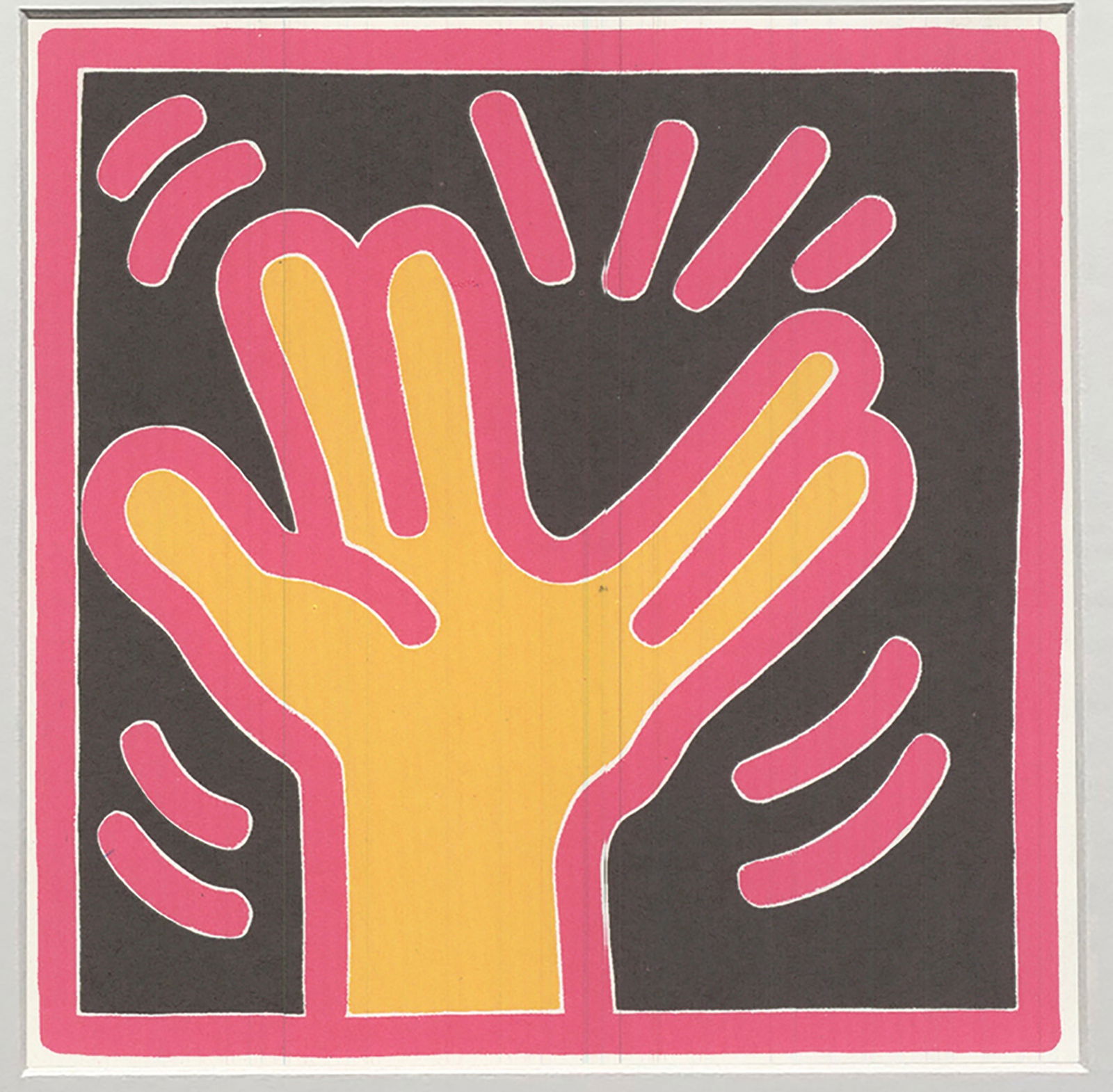 Keith Haring - Avril - 1990 Offset Lithograph 6" x 4.25" - 2
