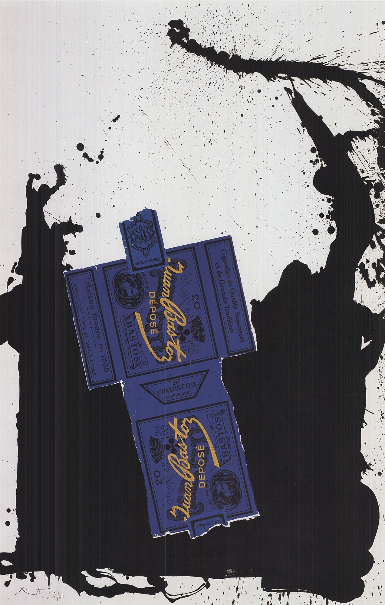 Robert Motherwell - Bastos - 1995 Offset Lithograph 28.75" x 20.25" - 2