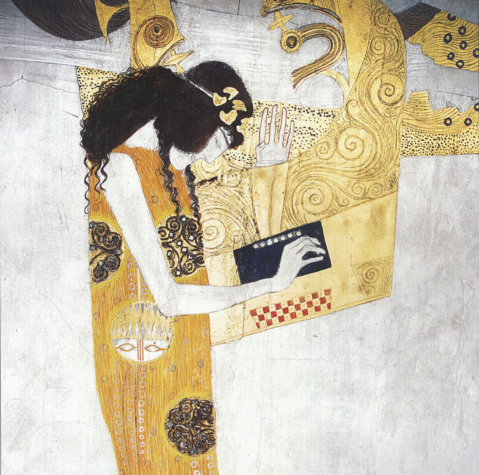 Gustav Klimt - Beethovenfries - 2010 Offset Lithograph 17" x 17.75" - 2