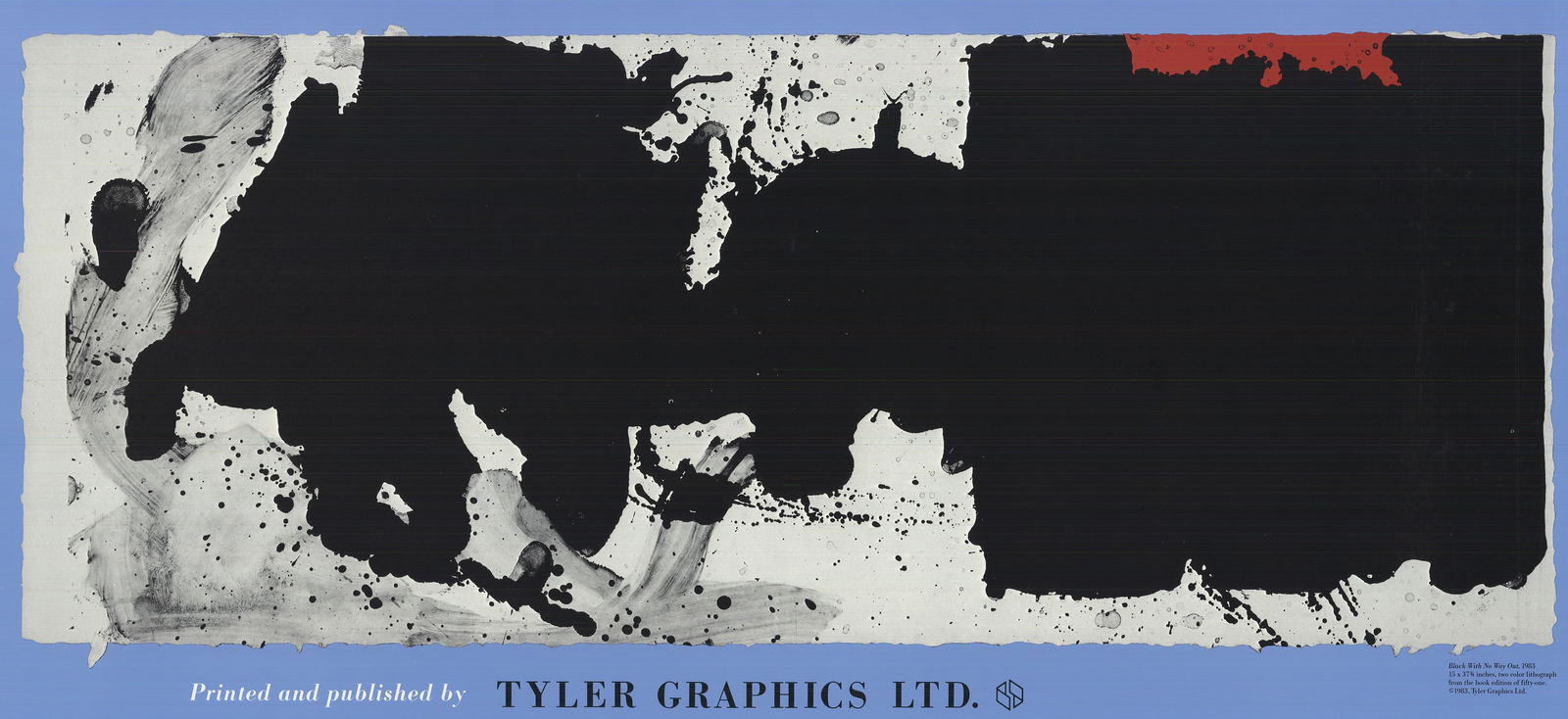 Robert Motherwell - Black with no Way out - 1983 Offset Lithograph 25" x 38" - 2