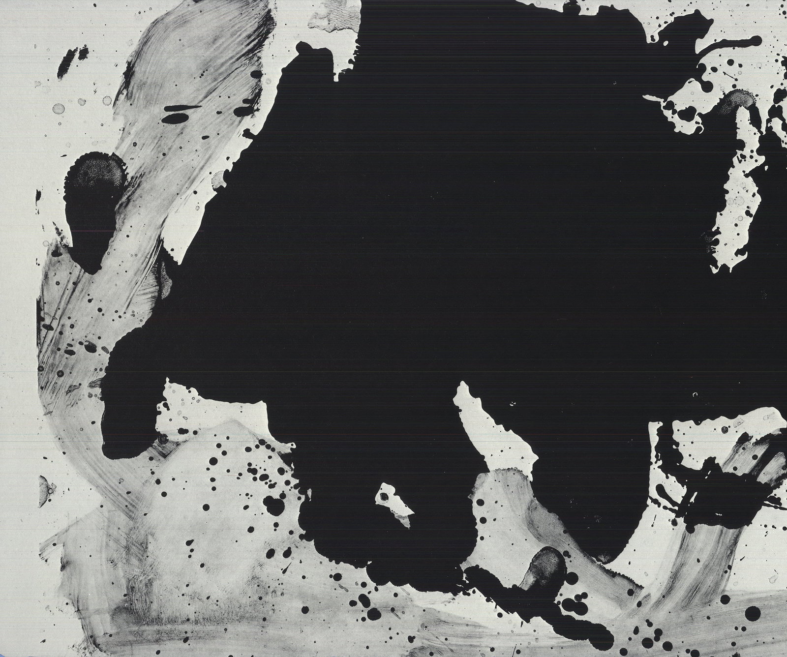 Robert Motherwell - Black with no Way out - 1983 Offset Lithograph 25" x 38" - 3