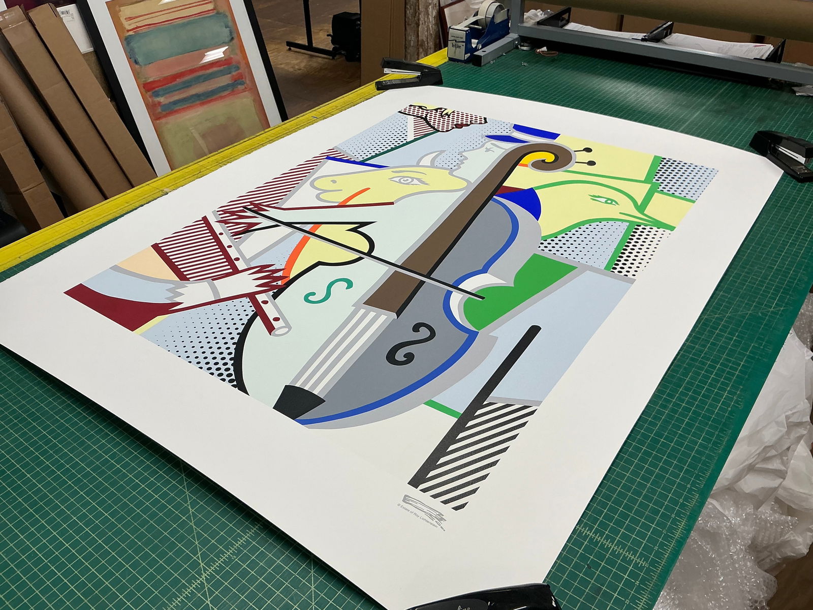 Roy Lichtenstein - Cubist Cello - 1997 Serigraph 51" x 39.5" - 7