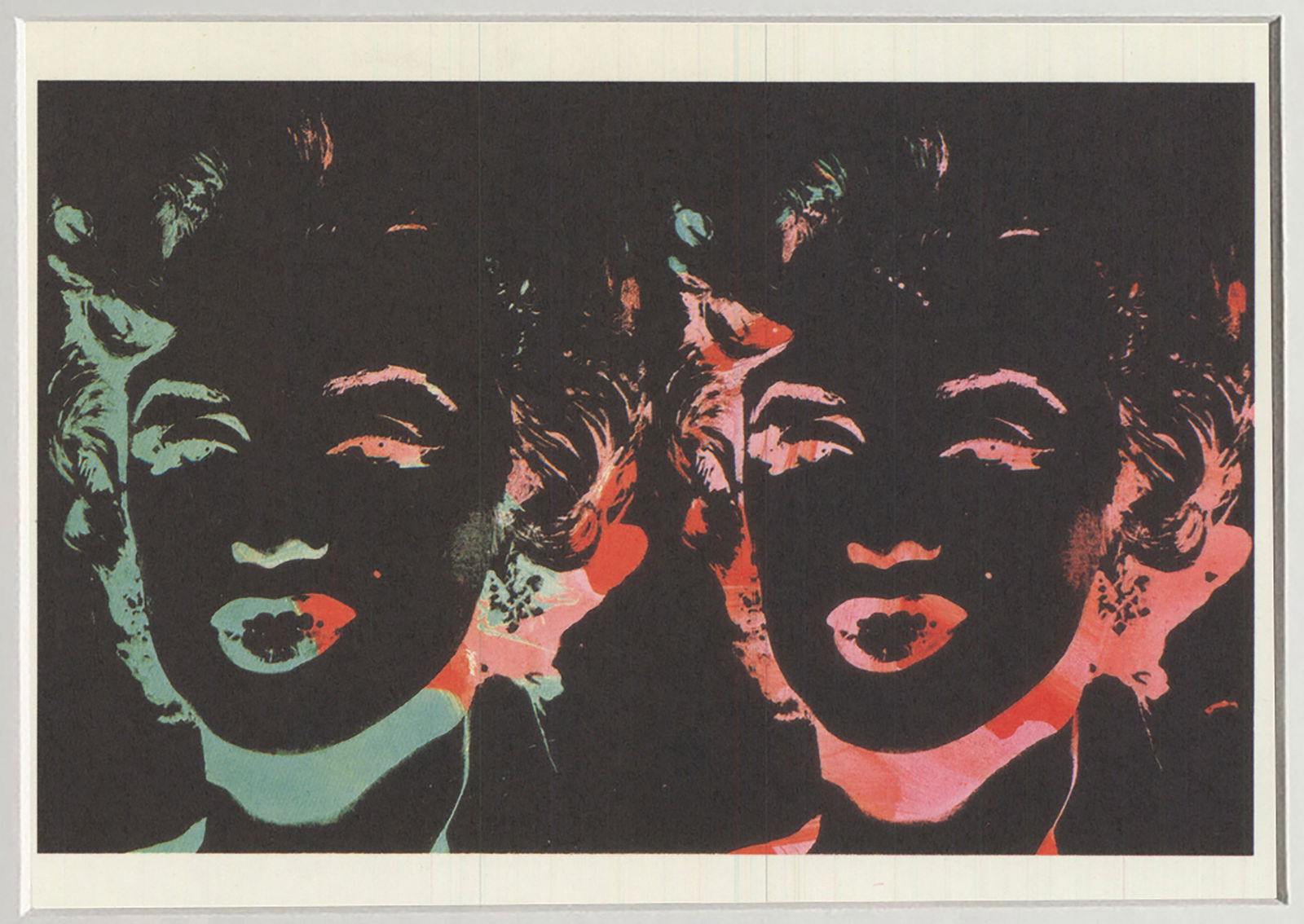 Andy Warhol - Double Marilyn (Reversal Series) - 1989 Offset Lithograph 4.25" x 6" - 2