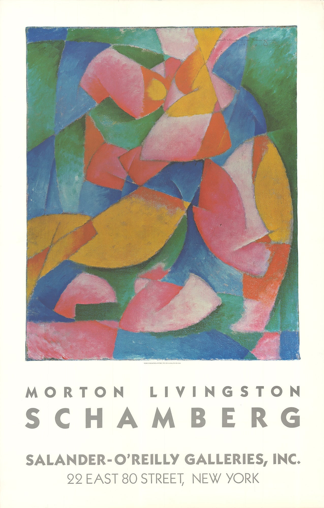 Morton Livingston Schamberg - Figure B (Geometrical Pattern) - Offset Lithograph 39" x 25" (1 of 4)