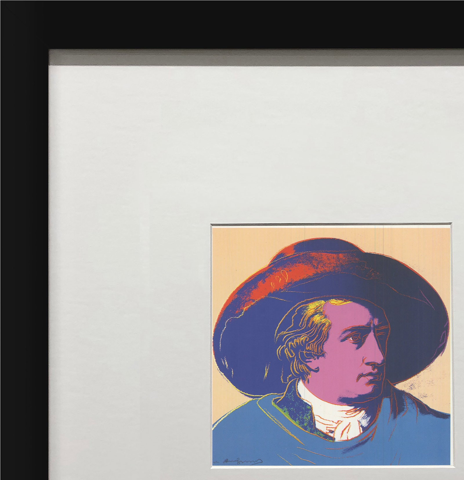 Andy Warhol - Goethe Red Hat, Blue Coat - 1993 Offset Lithograph 6" x 4.25" - 3