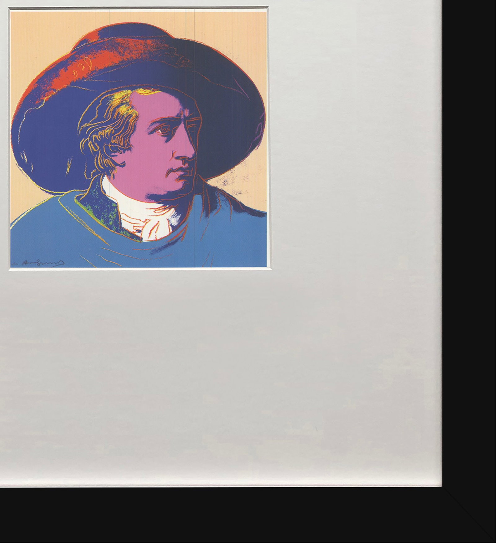 Andy Warhol - Goethe Red Hat, Blue Coat - 1993 Offset Lithograph 6" x 4.25" - 4