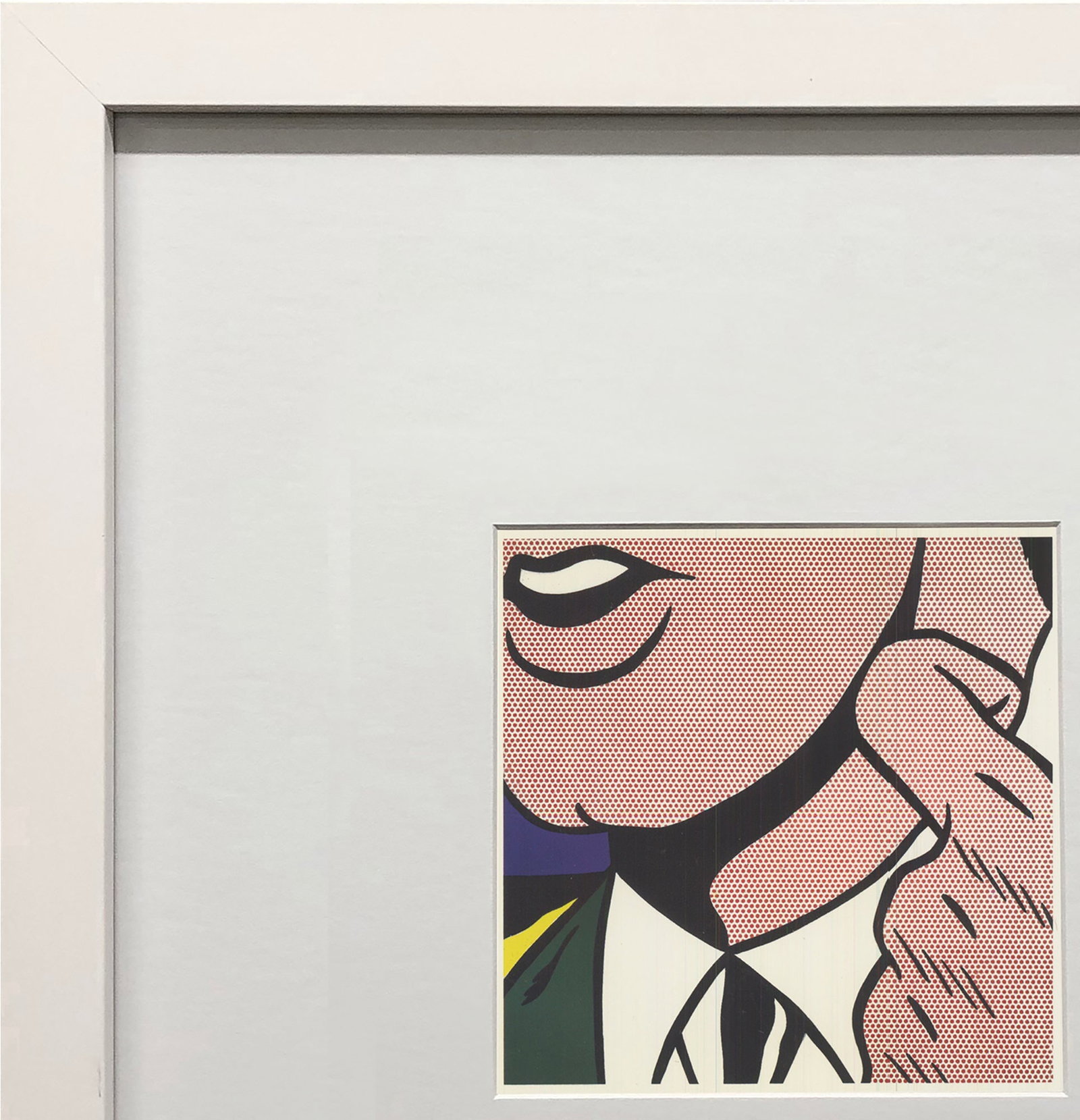 Roy Lichtenstein - Half Face with Collar - 1993 Offset Lithograph 4.25" x 6" - 3