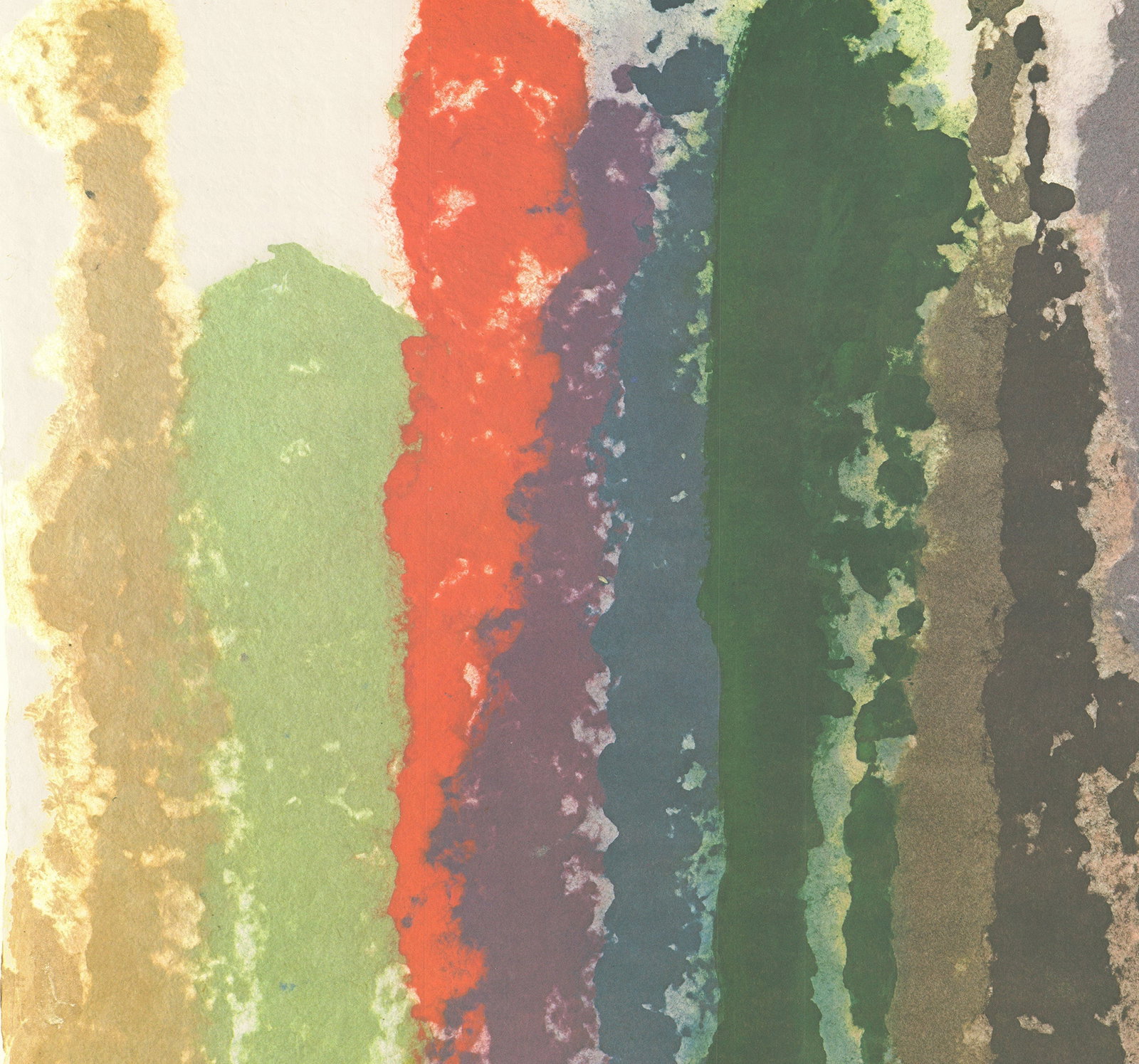Friedel Dzubas - Handmade Paper Paintings - 1982 Offset Lithograph 36" x 30" - 3