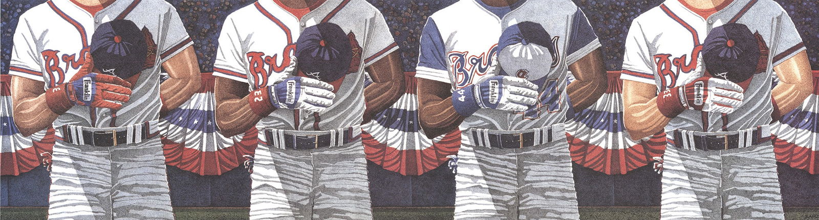 Dwight Baird - Home Of The Brave - 1994 Offset Lithograph - SIGNED 14" x 40" - 2