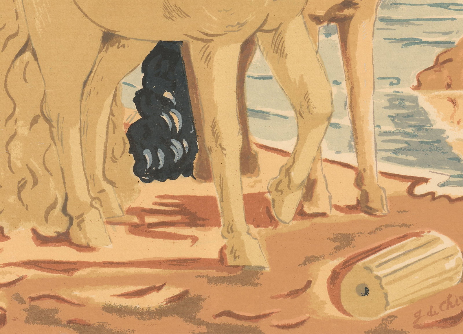 Giorgio de Chirico - Horses on the Shore (sm) - 1973 Serigraph 23.5" x 18.25" - 4