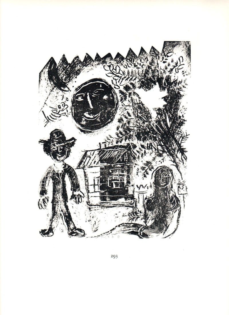 Marc Chagall - La Lune Noir - 1963 Offset Lithograph 12.5" x 9.5" (1 of 1)