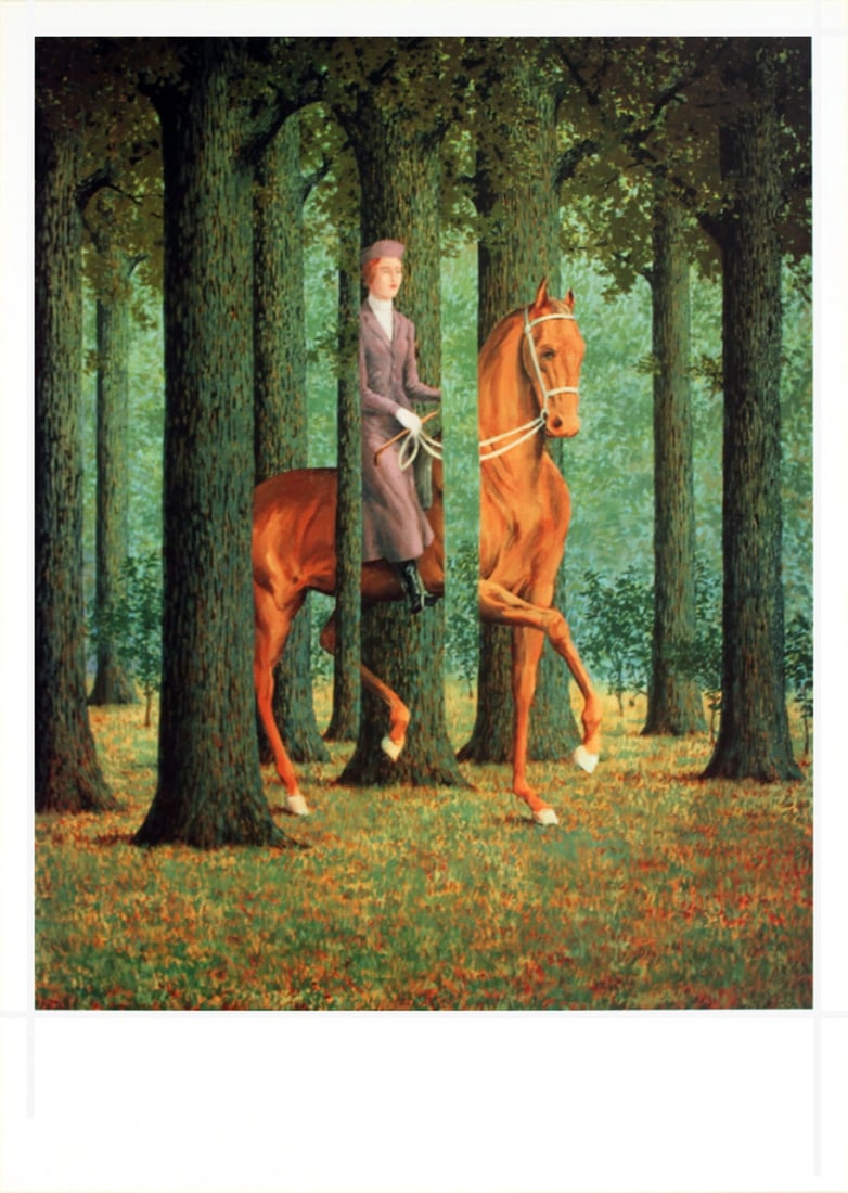 Rene Magritte - Le Blanc-seing - 2012 Offset Lithograph 27.5" x 19.75": Title: Rene Magritte - Le Blanc-seing - 2012 Offset Lithograph 27.5" x 19.75" Description: "Le Blanc-seing" by Rene Magritte, 2012 Unsigned Offset Lithograph. Paper size is 27.5 x 19.75 inches, with a