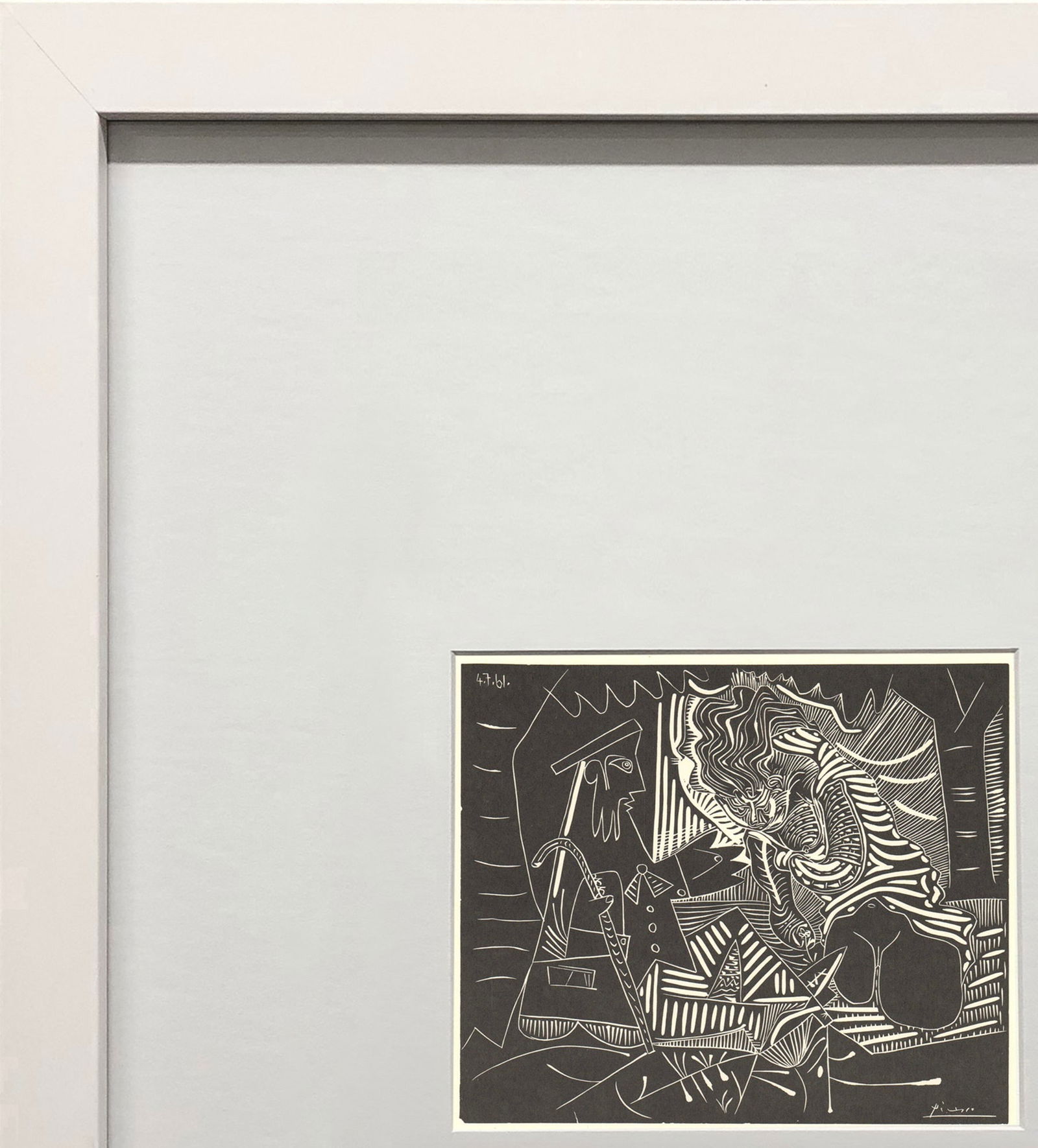 Pablo Picasso - Luncheon on the Grass (White) - 1972 Offset Lithograph 5.75" x 7.5" - 3