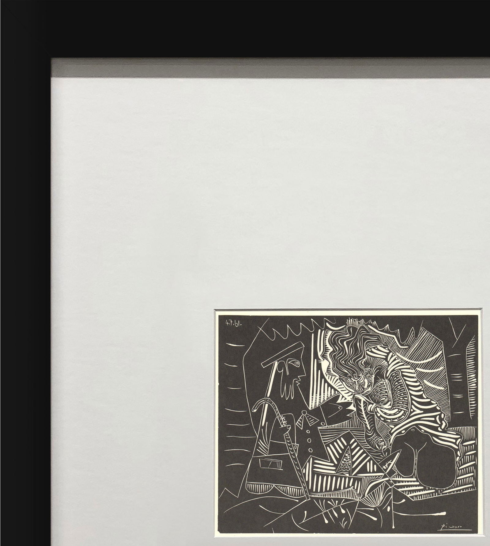 Pablo Picasso - Luncheon on the Grass (White) - 1972 Offset Lithograph 5.75" x 7.5" - 3