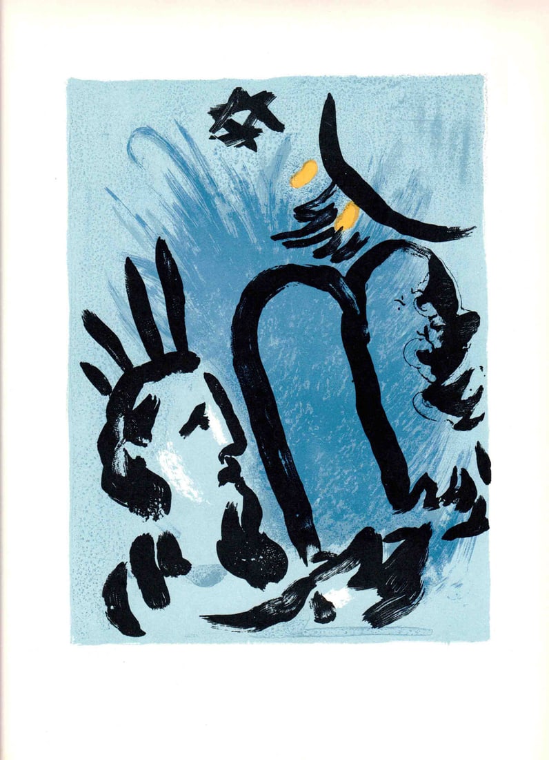 Marc Chagall - Moise - 1963 Offset Lithograph 12.5" x 9.75" (1 of 1)