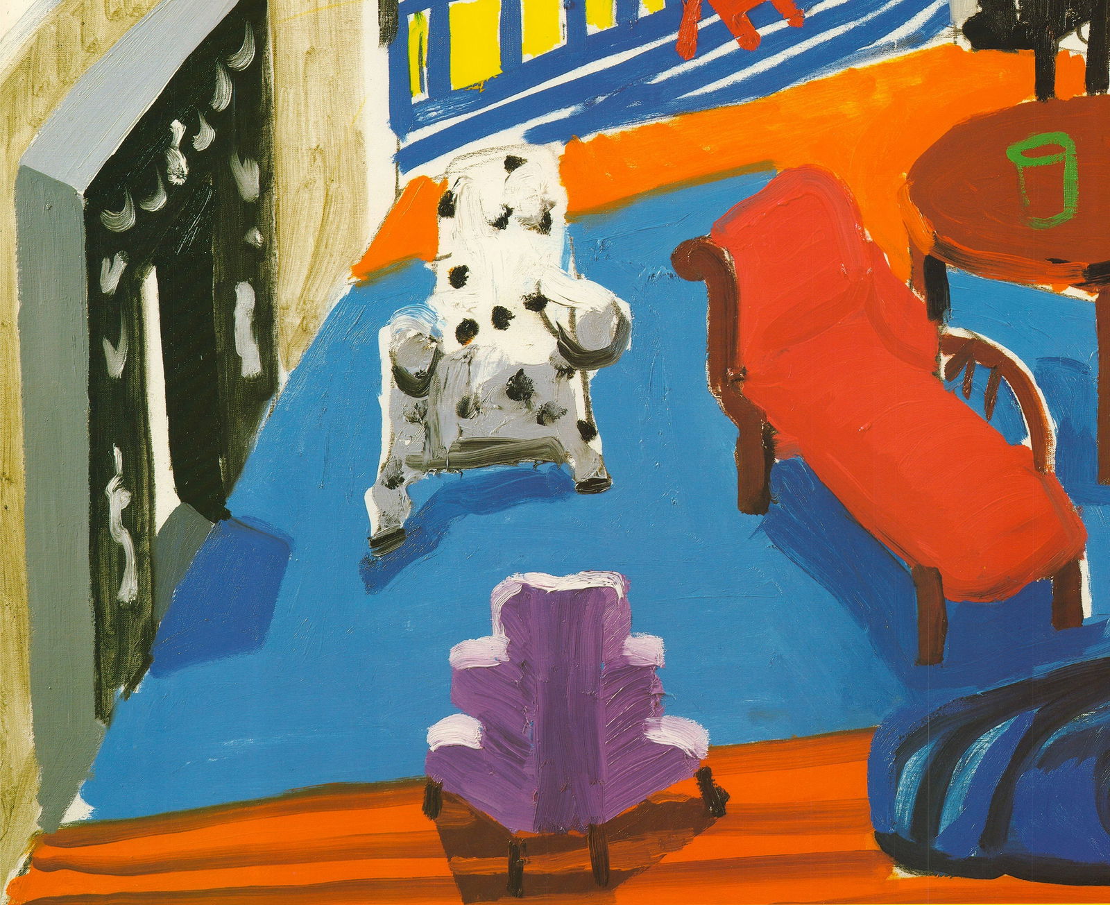 David Hockney - Montcalm Interior at Seven O'Clock - 1988 Offset Lithograph 27.75" x 33" - 3