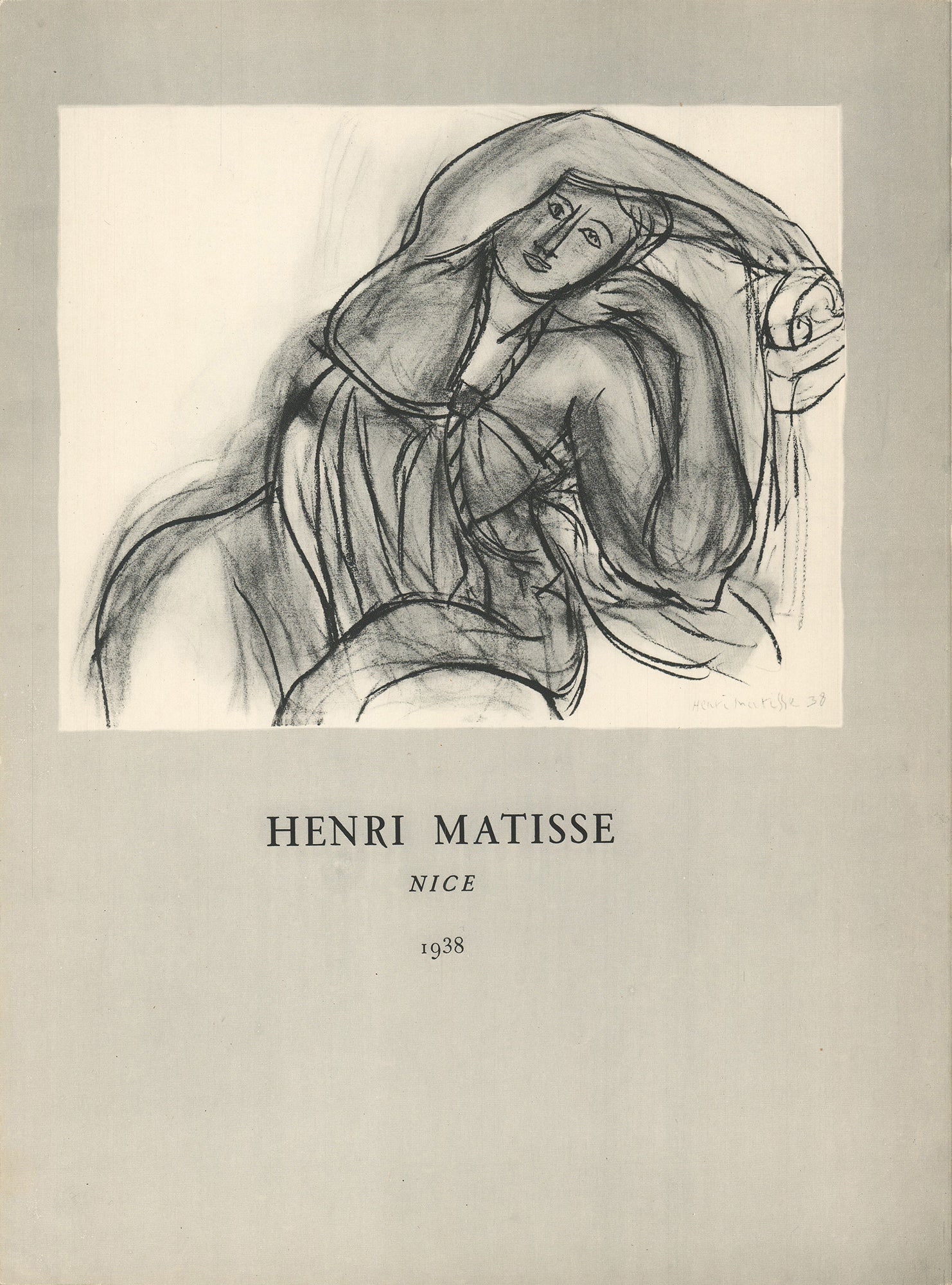 Henri Matisse - Nice - 1952 Lithograph 14" x 10.25": Title: Henri Matisse - Nice - 1952 Lithograph 14" x 10.25" Description: "Nice" by Henri Matisse, 1952 Unsigned Lithograph. Paper size is 14 x 10.25 inches, with an image size of 6.75 x 8.5 inches. The