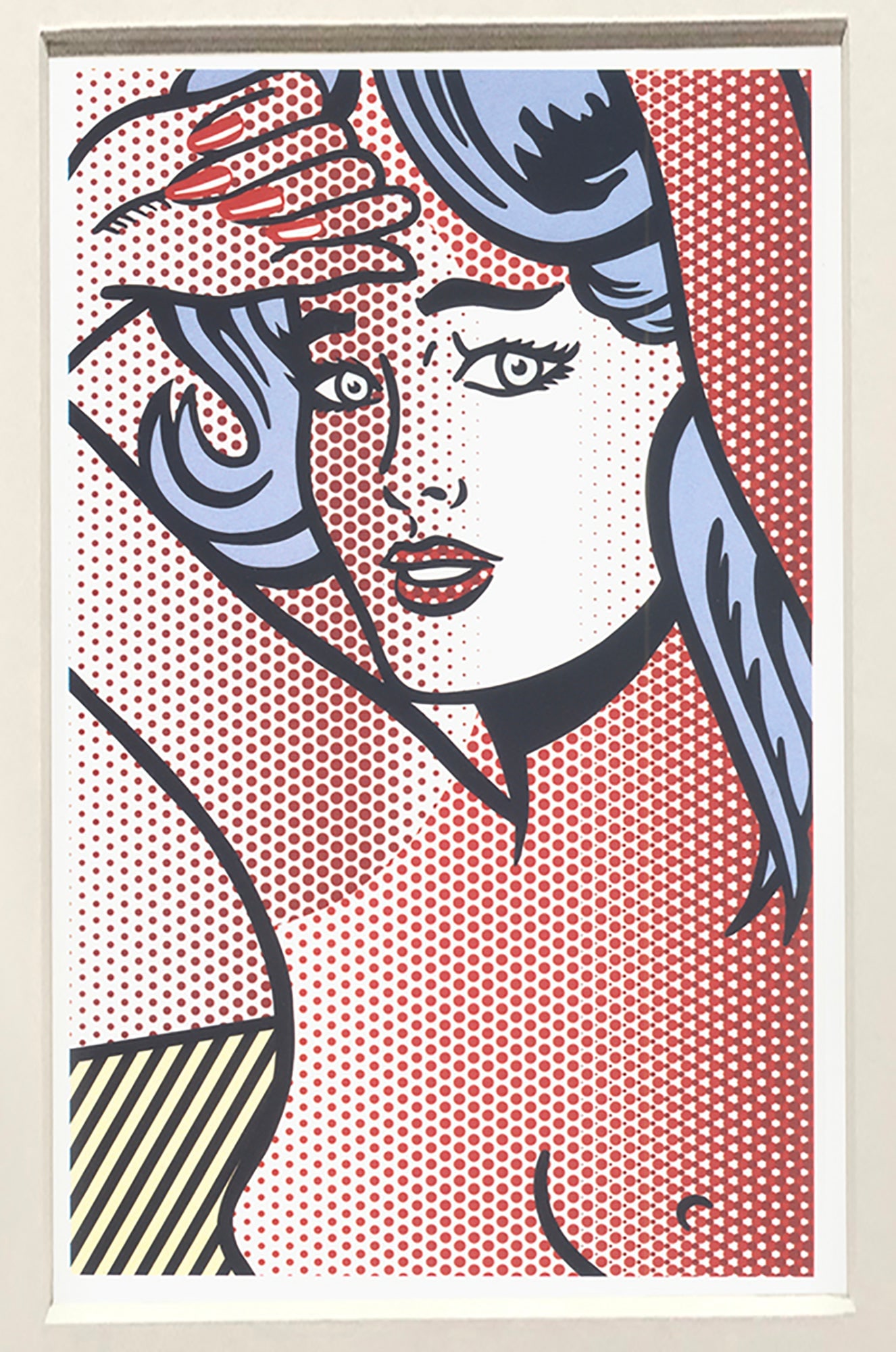 Roy Lichtenstein - Figure with Blue Hair - 1997 Offset Lithograph 11" x 8.5" - 2